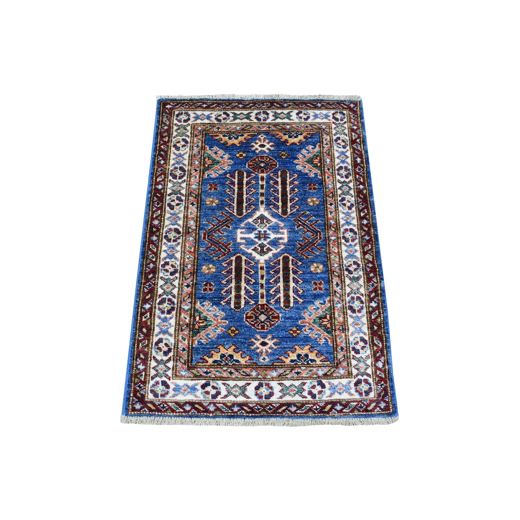 Caucasian Collection Hand Knotted Blue Rug No: 1136386