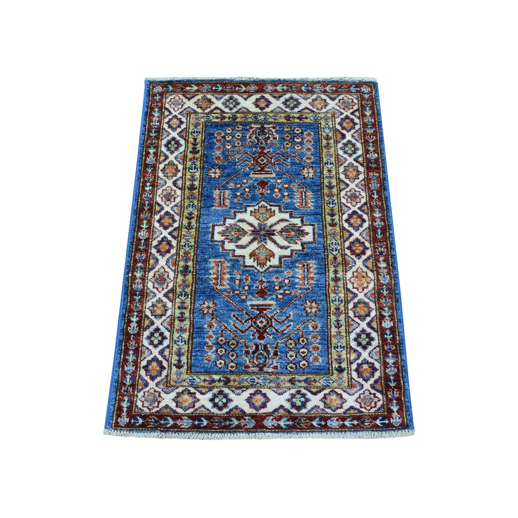 Caucasian Collection Hand Knotted Blue Rug No: 1136390