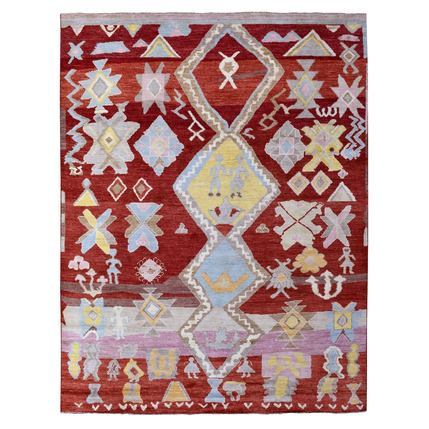Nomadic And Village Collection Hand Knotted Red Rug No: 1136440
