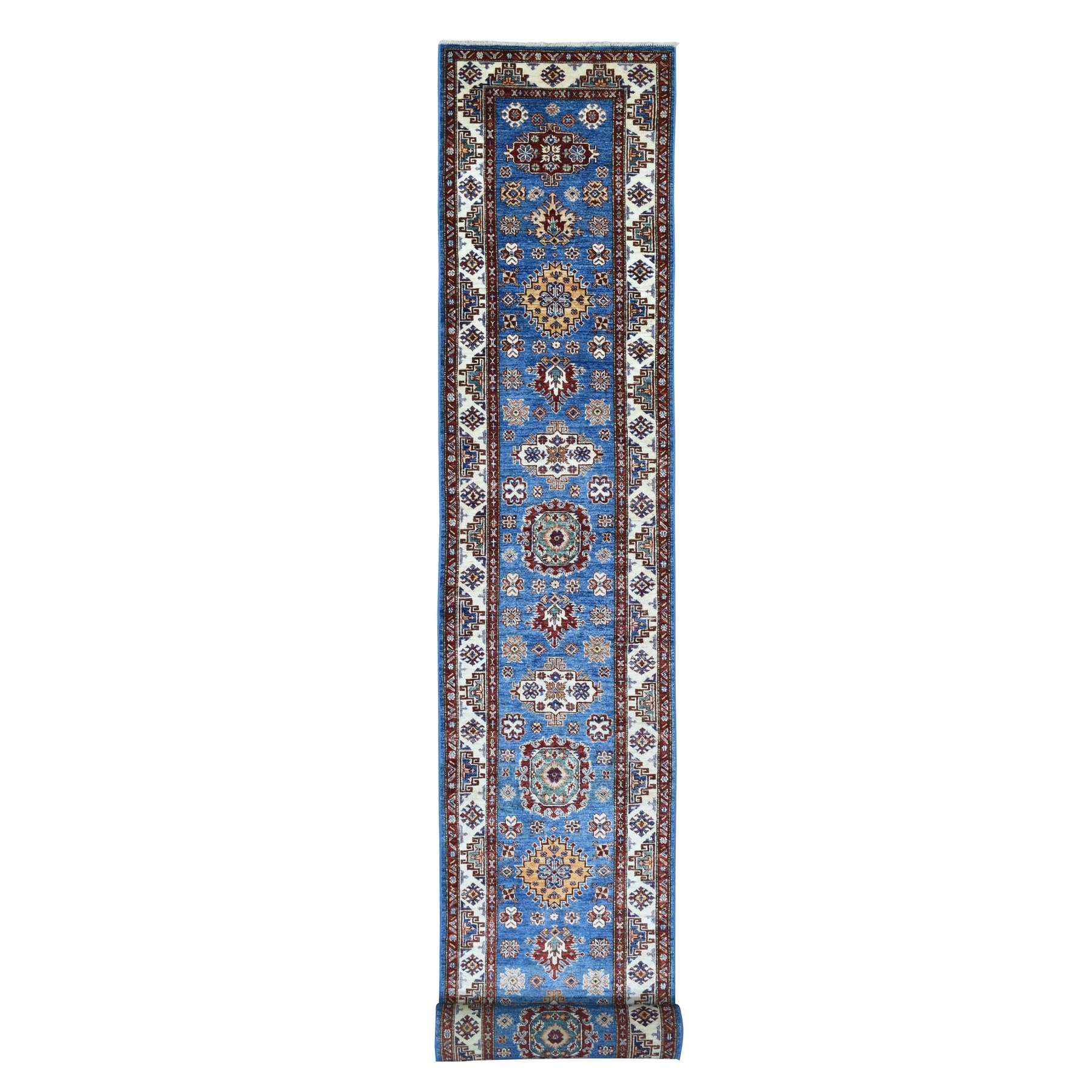Caucasian Collection Hand Knotted Blue Rug No: 1136566