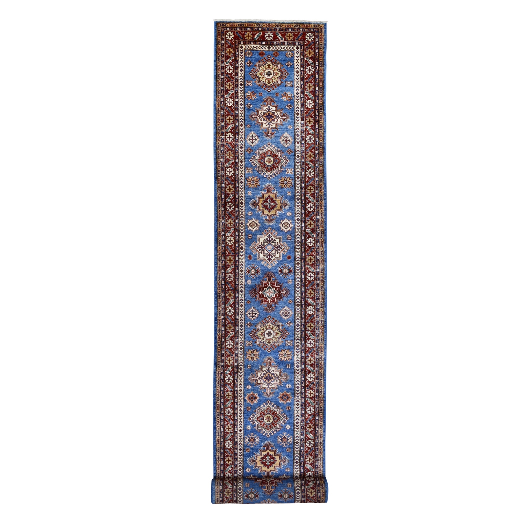 Caucasian Collection Hand Knotted Blue Rug No: 1136570
