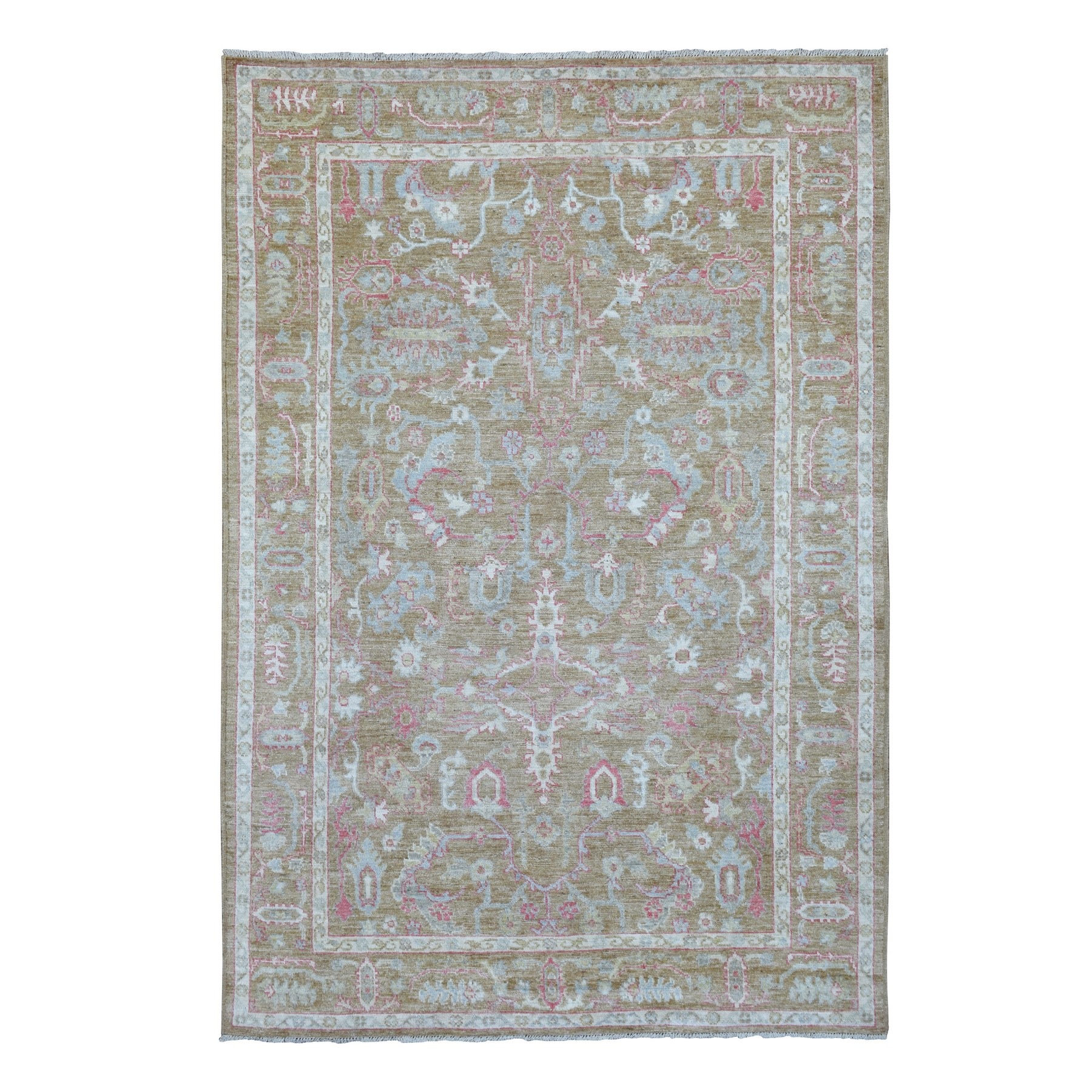 Agra And Turkish Collection Hand Knotted Brown Rug No: 1136612