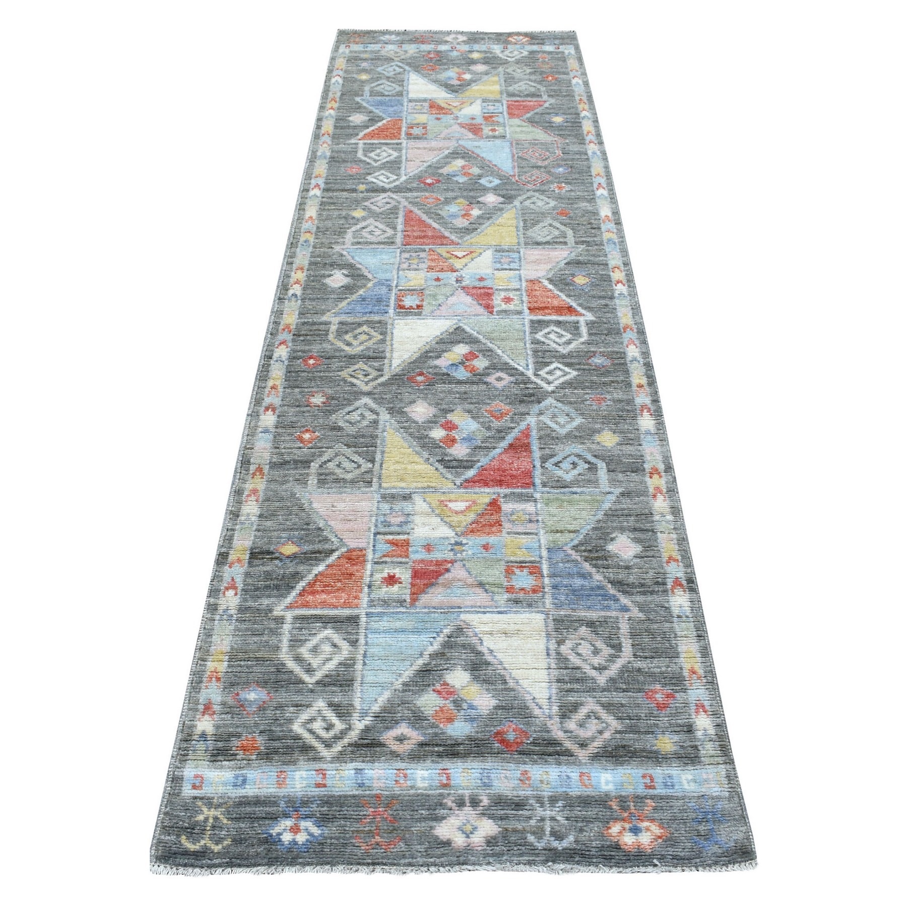 Nomadic And Village Collection Hand Knotted Grey Rug No: 1136674