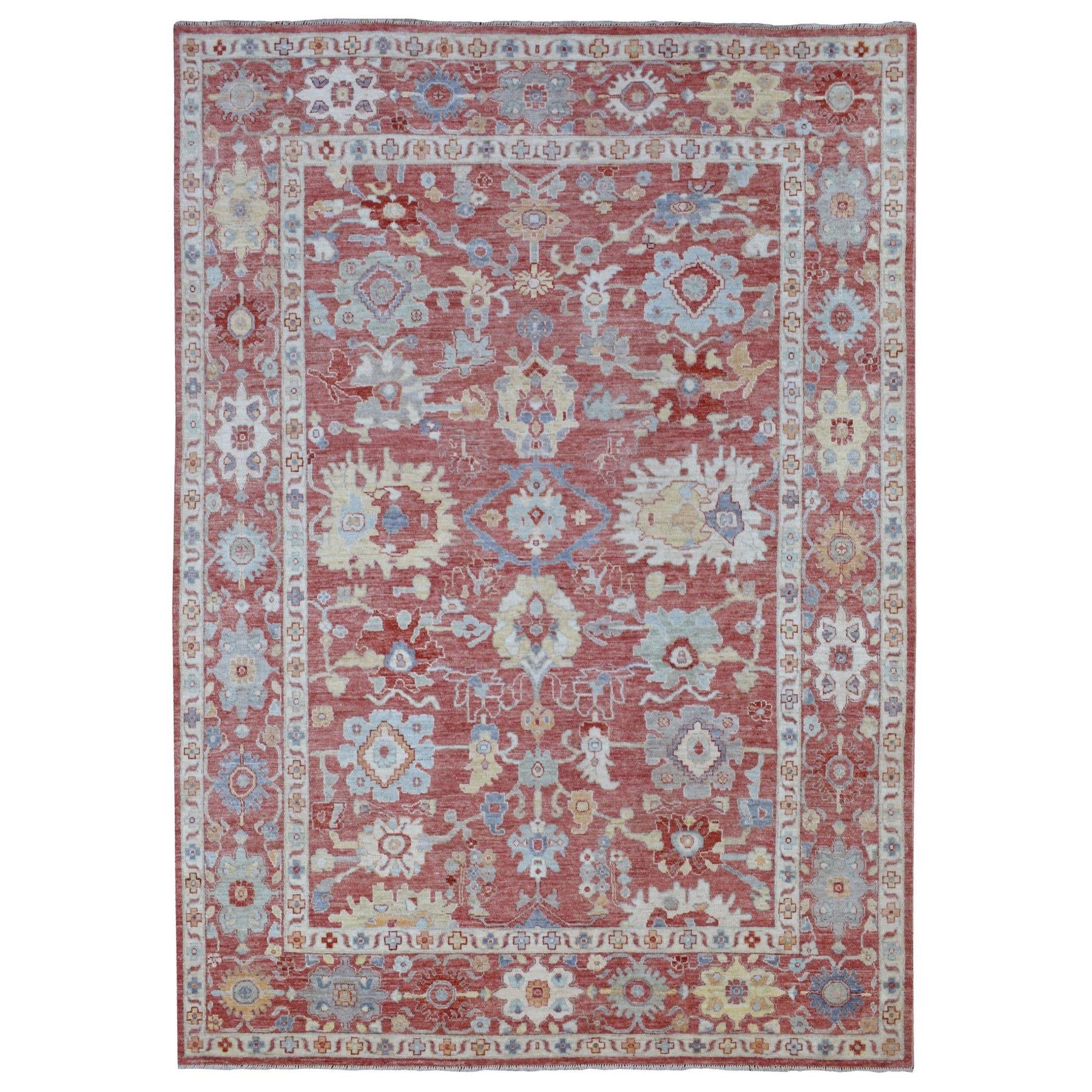 Agra And Turkish Collection Hand Knotted Red Rug No: 1136698