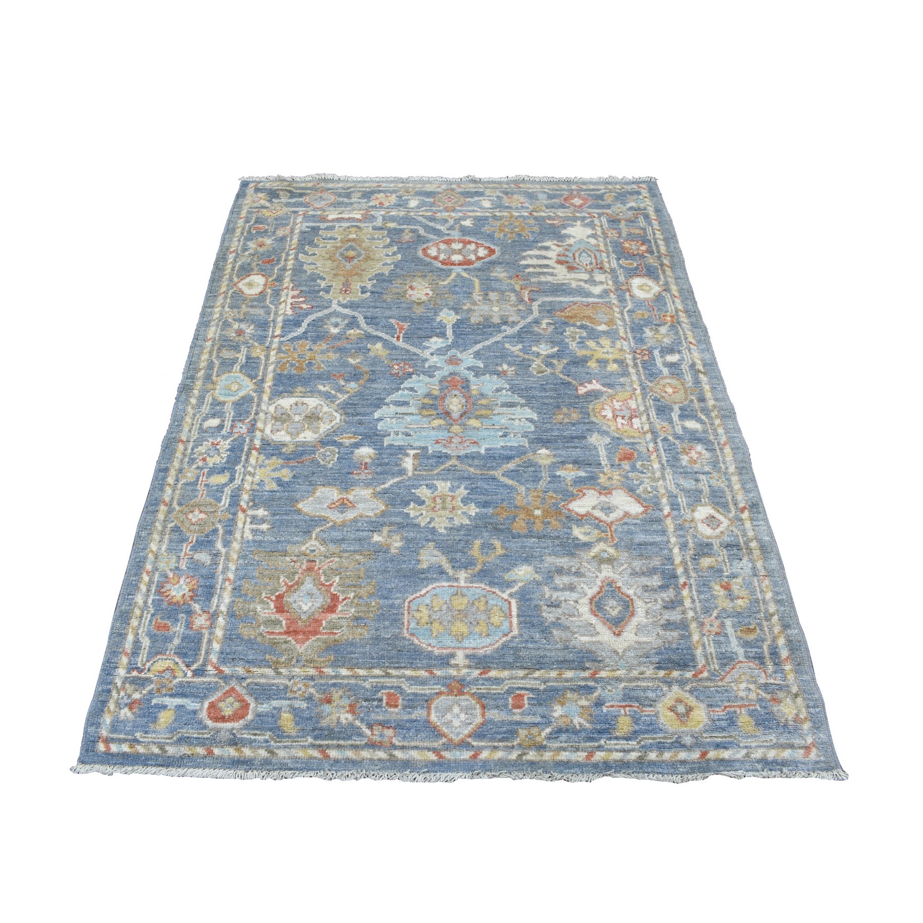 Agra And Turkish Collection Hand Knotted Blue Rug No: 1136752