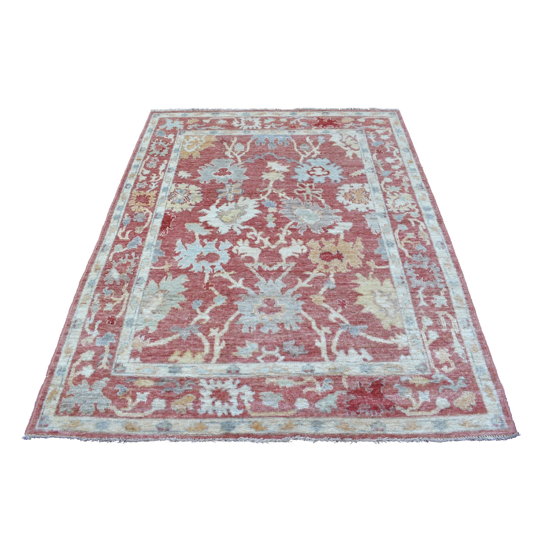 Agra And Turkish Collection Hand Knotted Red Rug No: 1136766