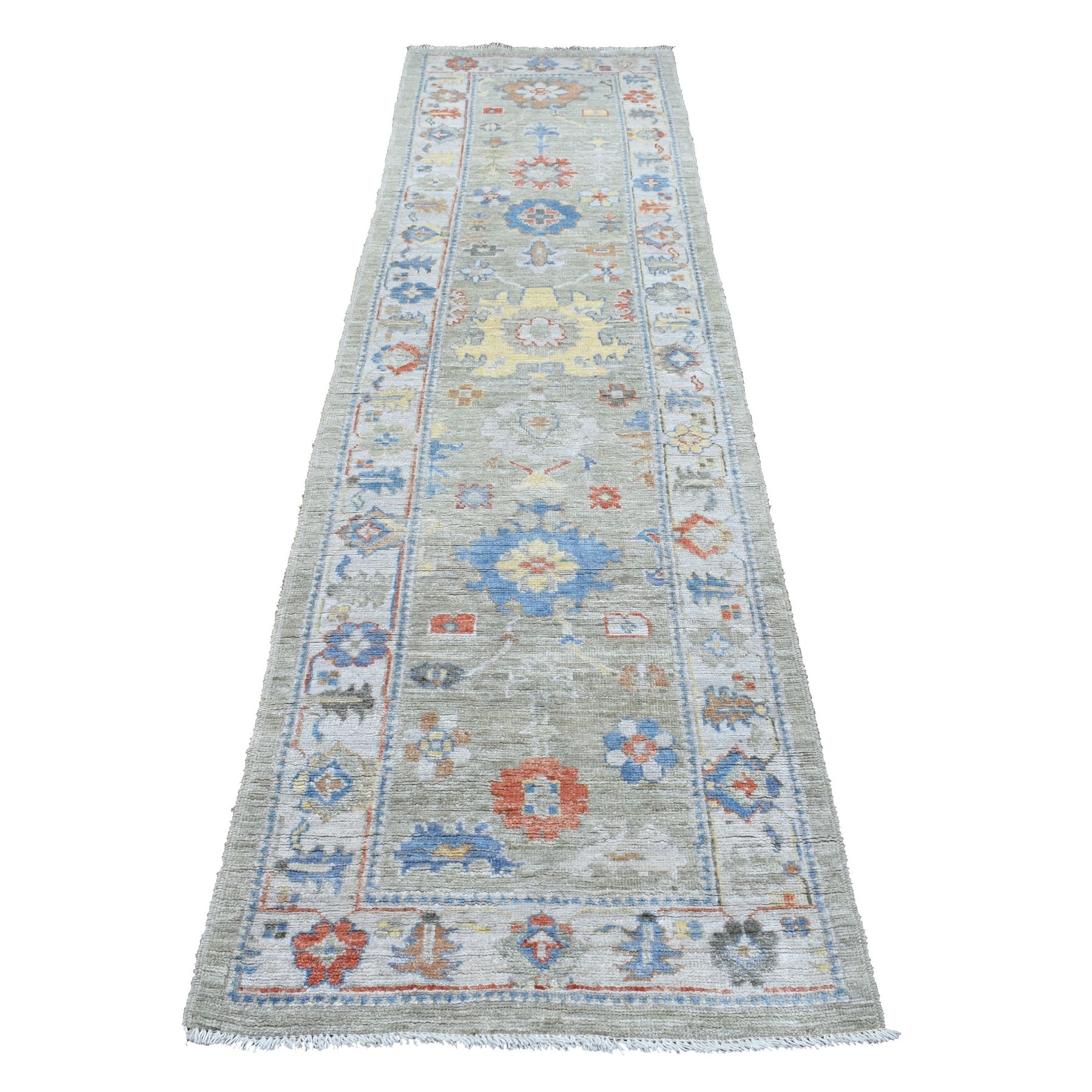 Agra And Turkish Collection Hand Knotted Grey Rug No: 1136776