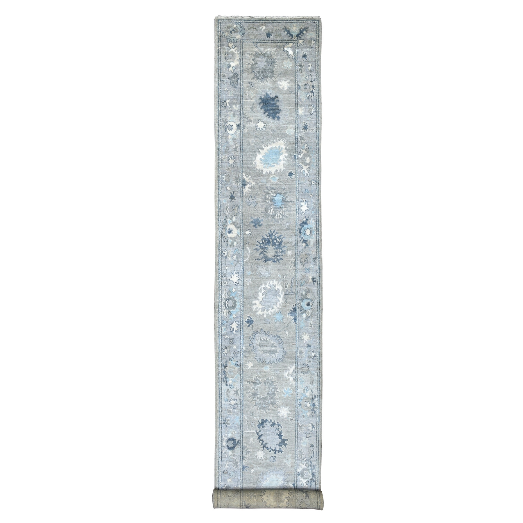 Agra And Turkish Collection Hand Knotted Grey Rug No: 1136796