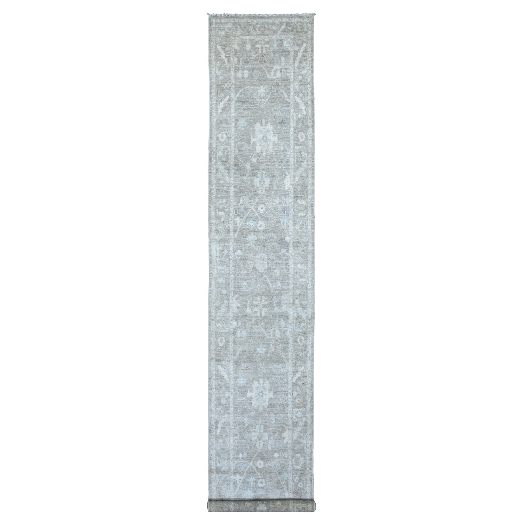 Agra And Turkish Collection Hand Knotted Grey Rug No: 1136814