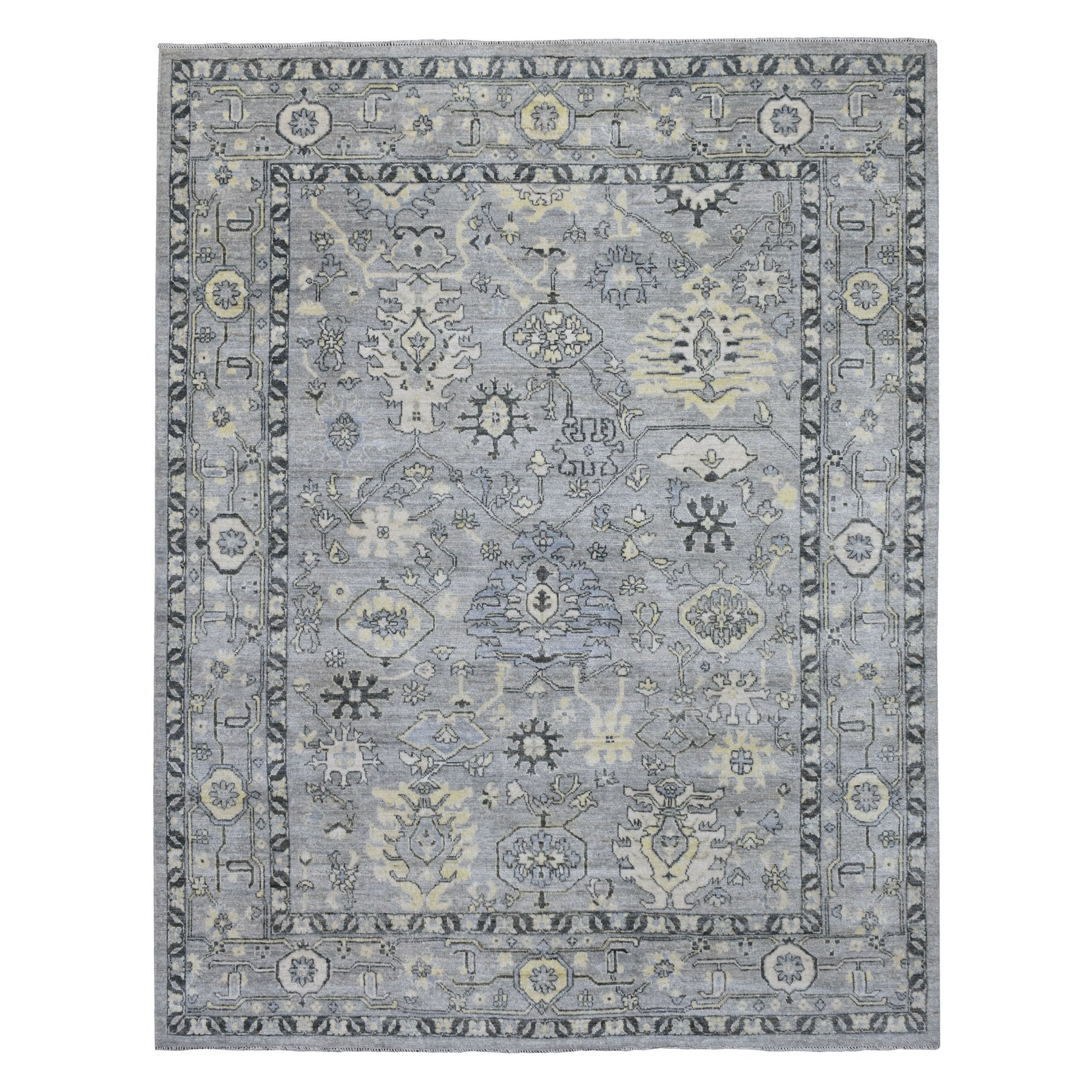 Agra And Turkish Collection Hand Knotted Grey Rug No: 1136950