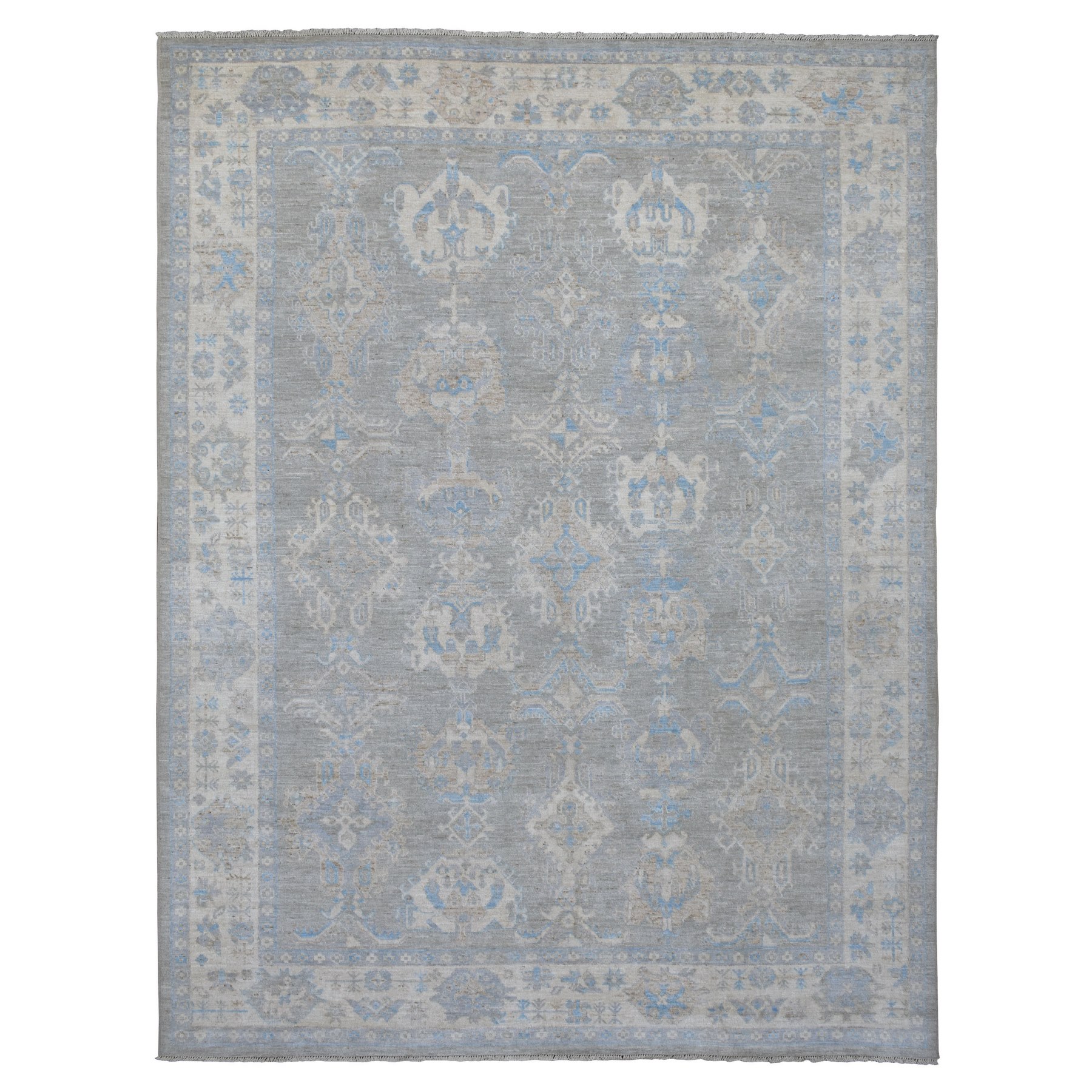 Agra And Turkish Collection Hand Knotted Grey Rug No: 1136960
