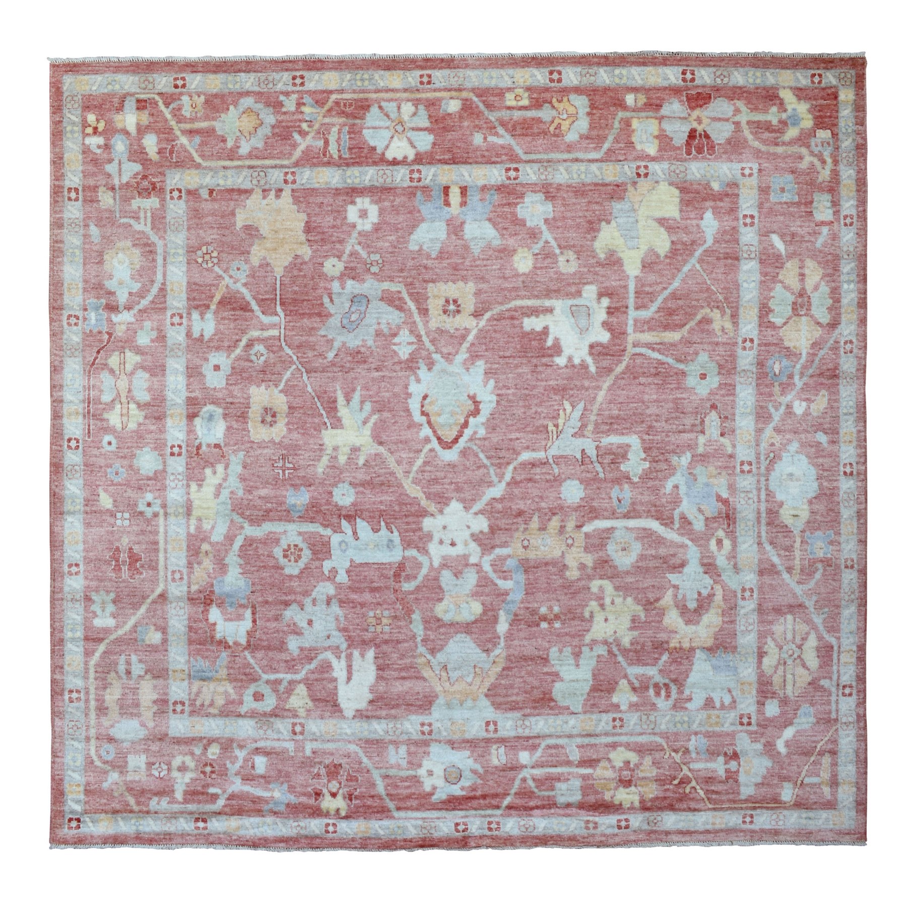 Agra And Turkish Collection Hand Knotted Red Rug No: 1136970
