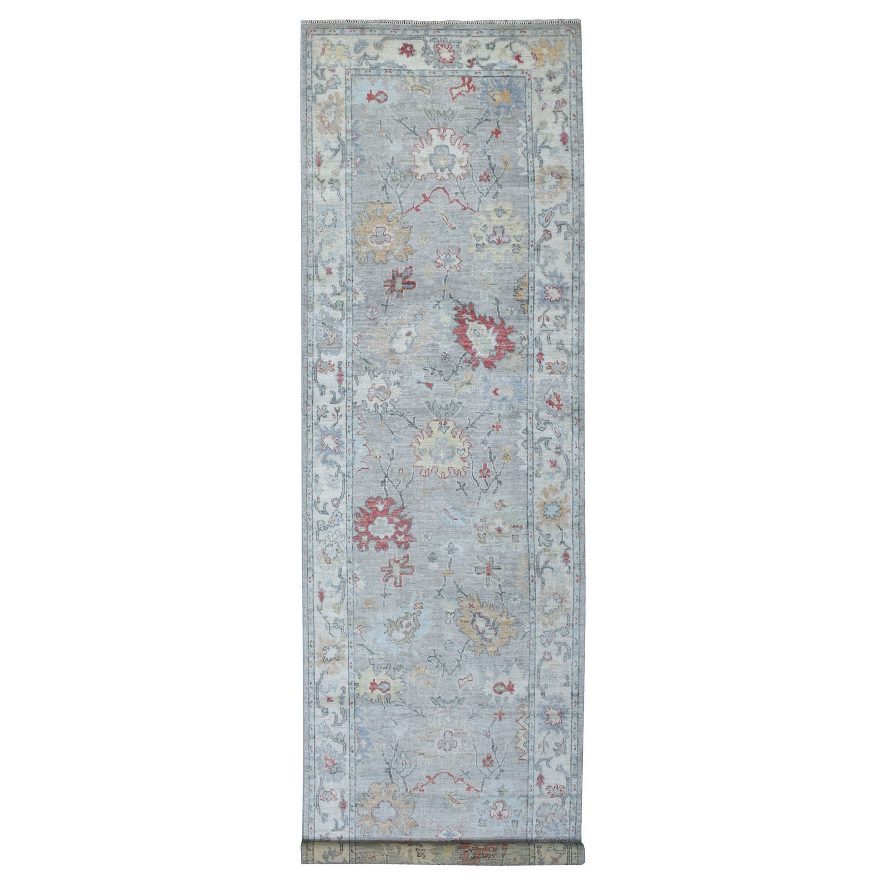 Agra And Turkish Collection Hand Knotted Grey Rug No: 1137142