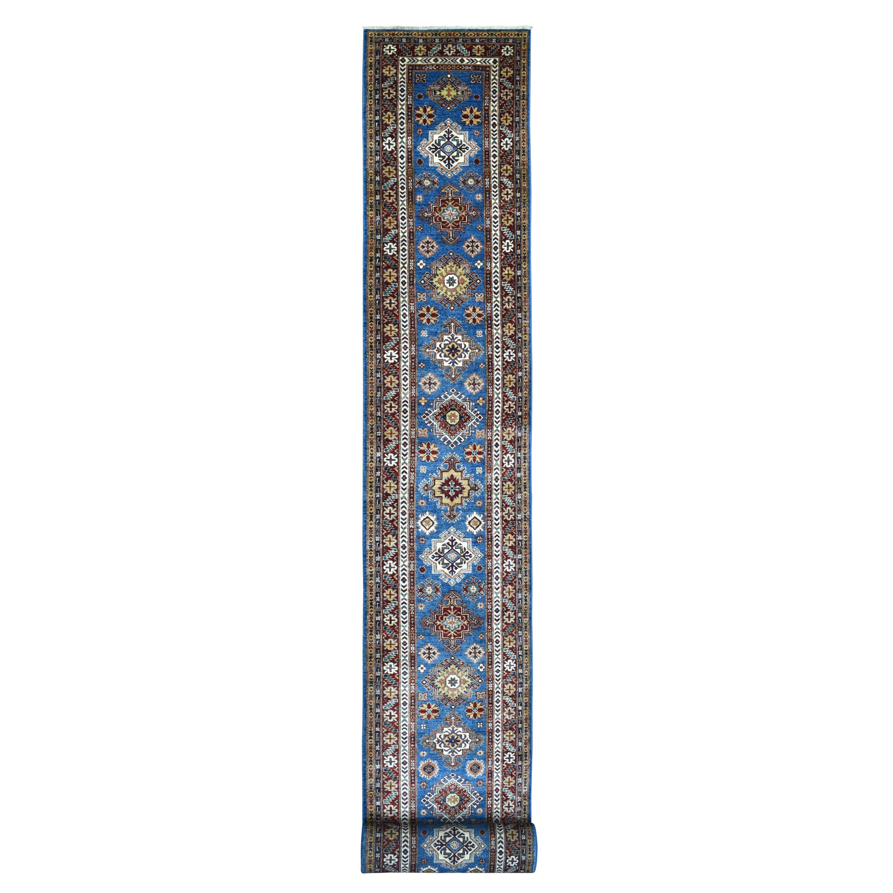 Caucasian Collection Hand Knotted Blue Rug No: 1137200