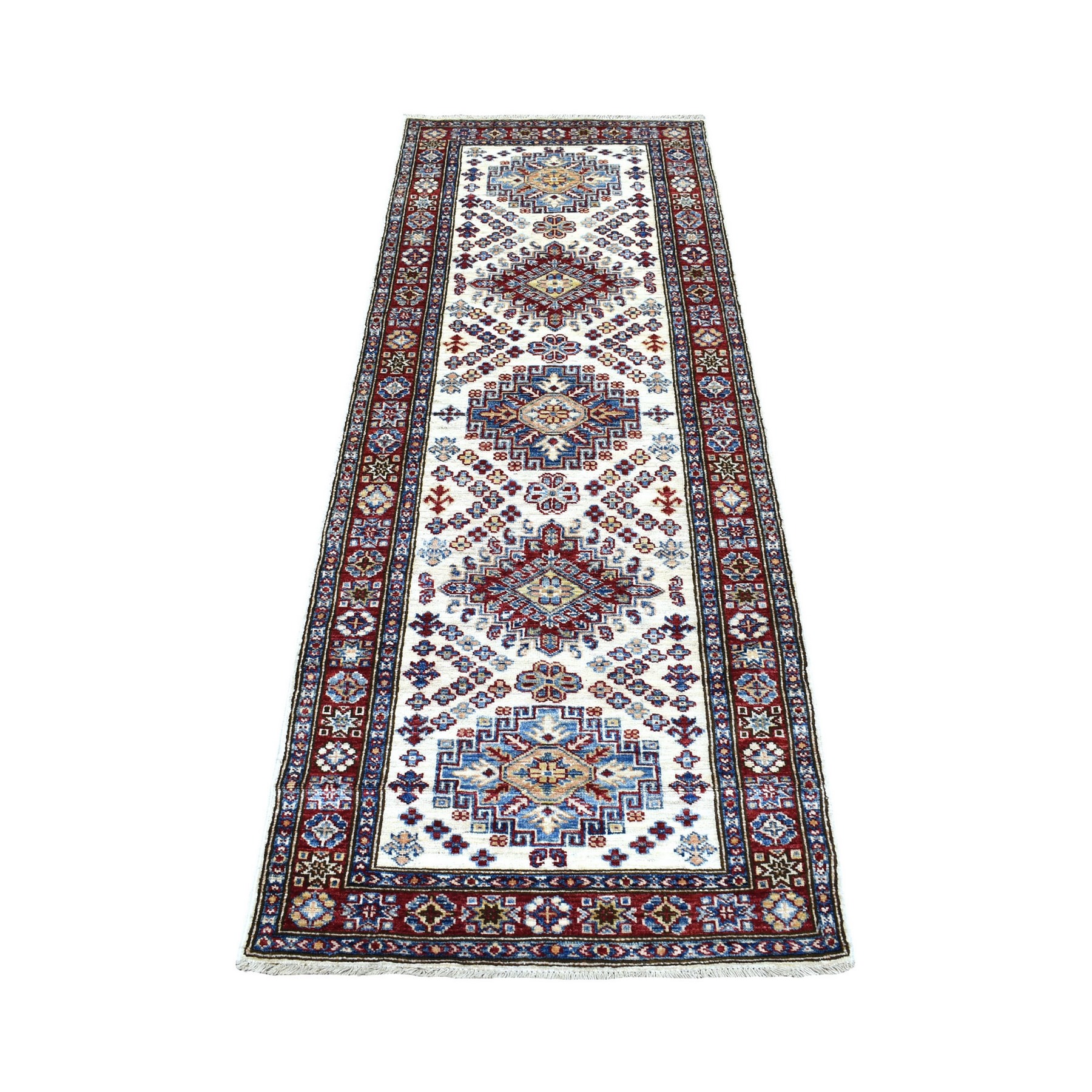 Caucasian Collection Hand Knotted Ivory Rug No: 1137310