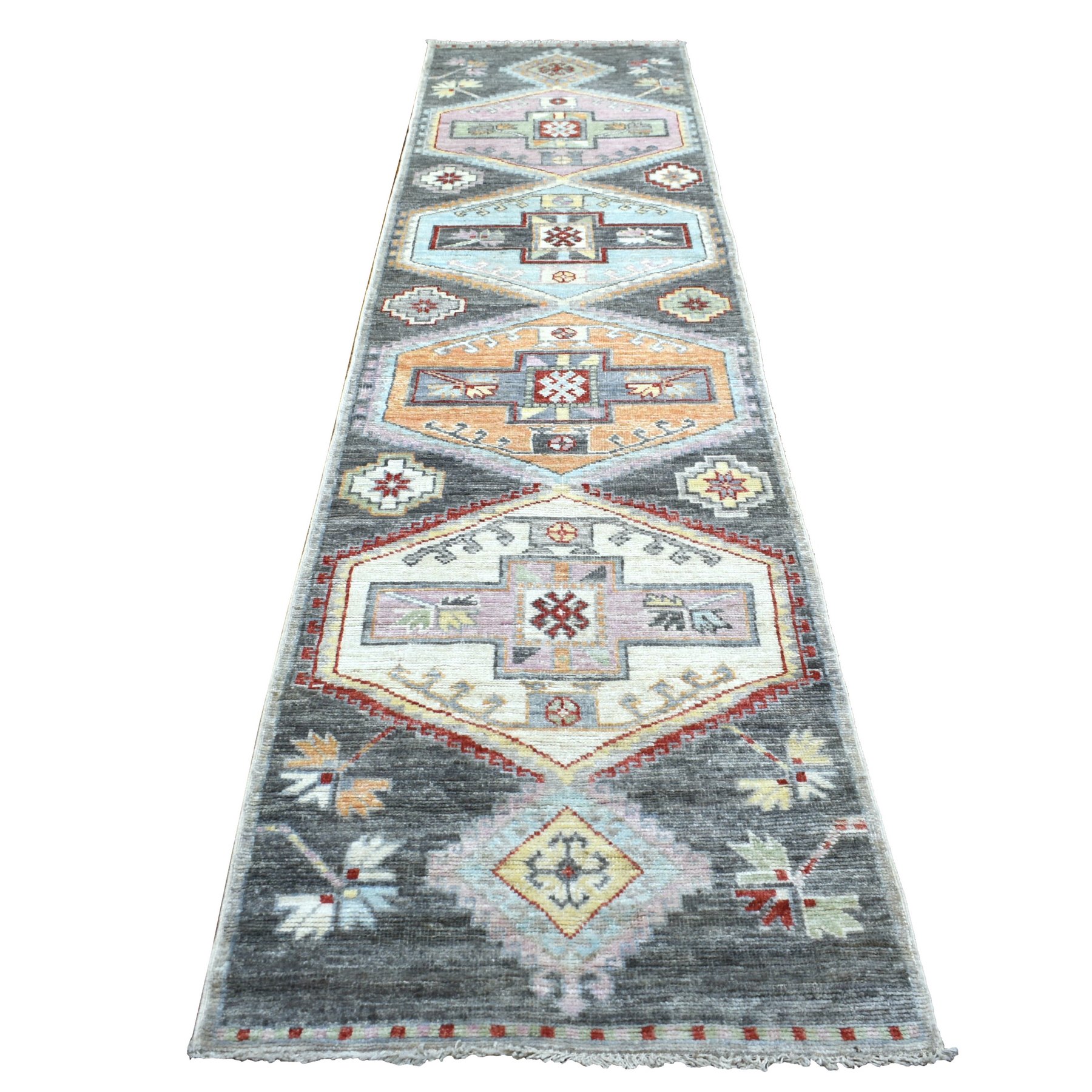 traditional Wool Hand-Knotted Area Rug 2'10