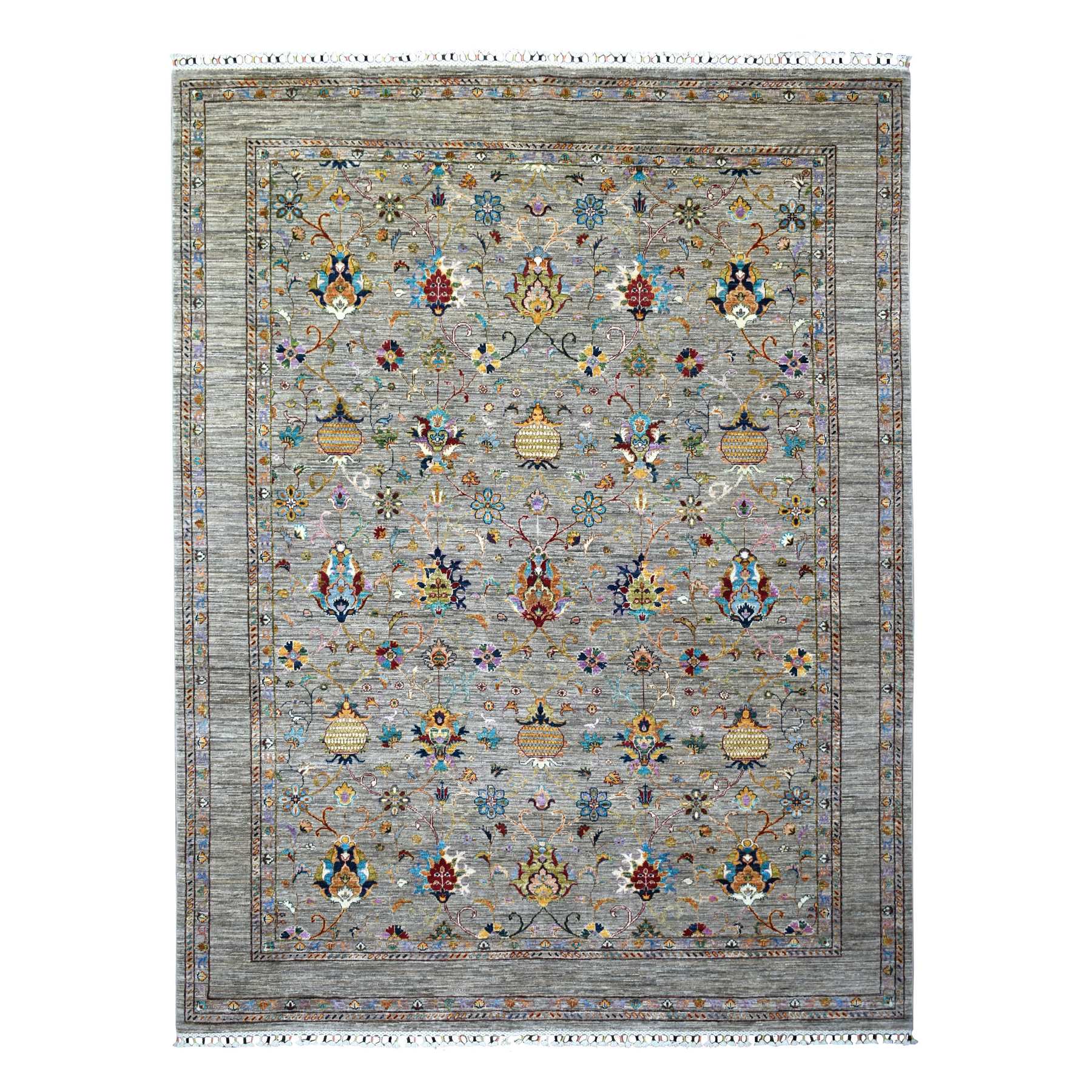 transitional Wool Hand-Knotted Area Rug 8'2