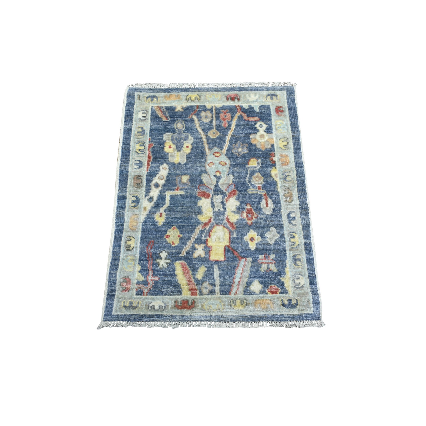 transitional Wool Hand-Knotted Area Rug 2'3