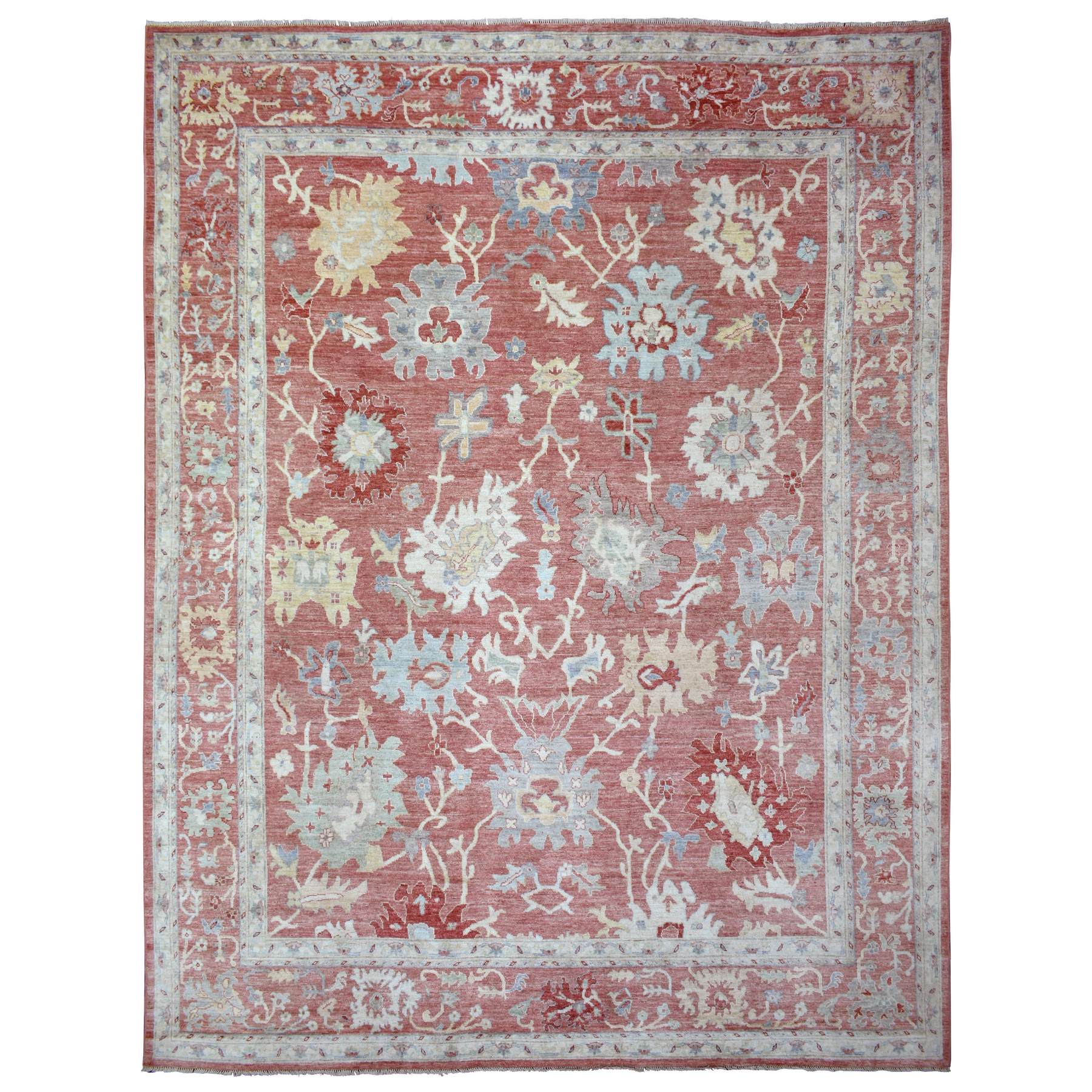 transitional Wool Hand-Knotted Area Rug 11'9