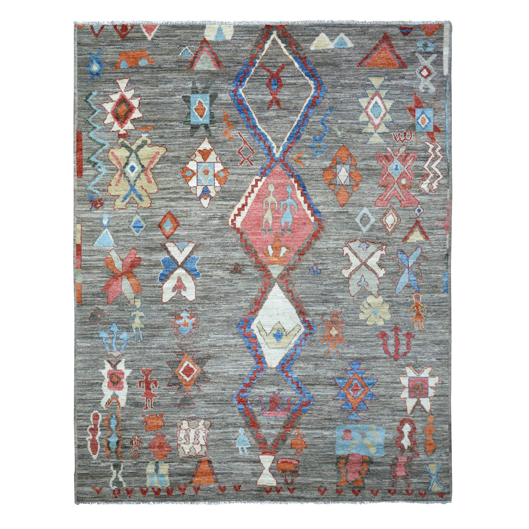 traditional Wool Hand-Knotted Area Rug 8'0