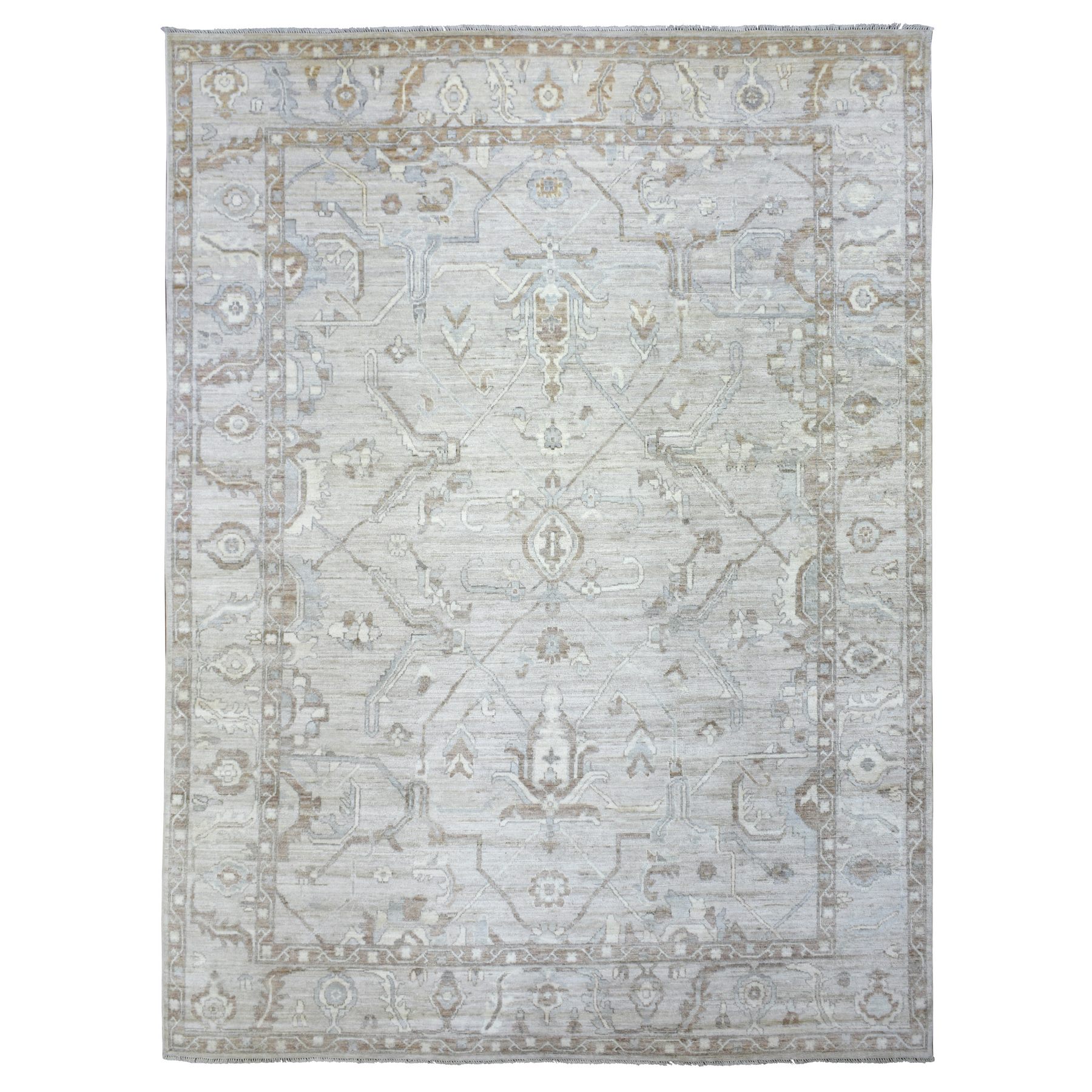 transitional Wool Hand-Knotted Area Rug 8'9