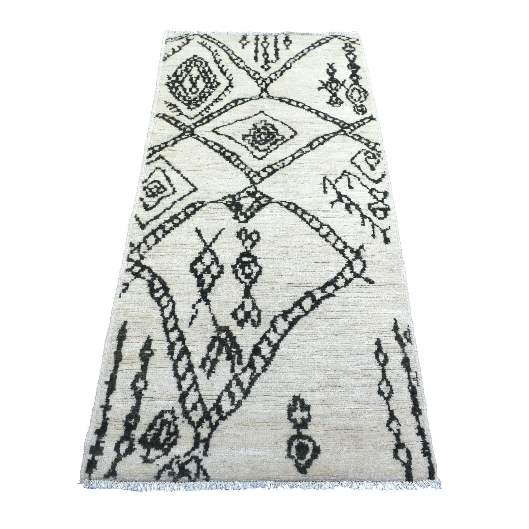 traditional Wool Hand-Knotted Area Rug 2'8