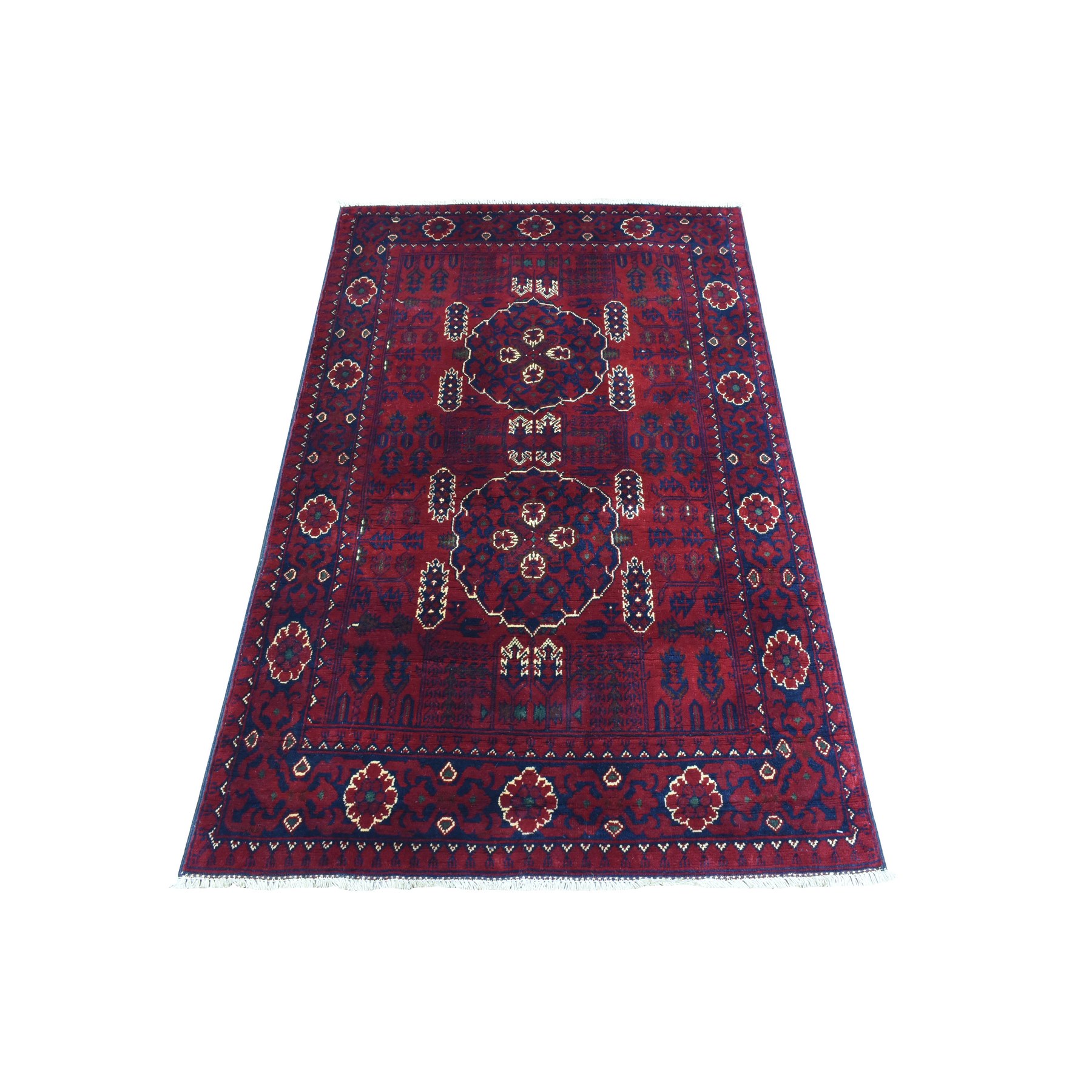 traditional Wool Hand-Knotted Area Rug 3'2
