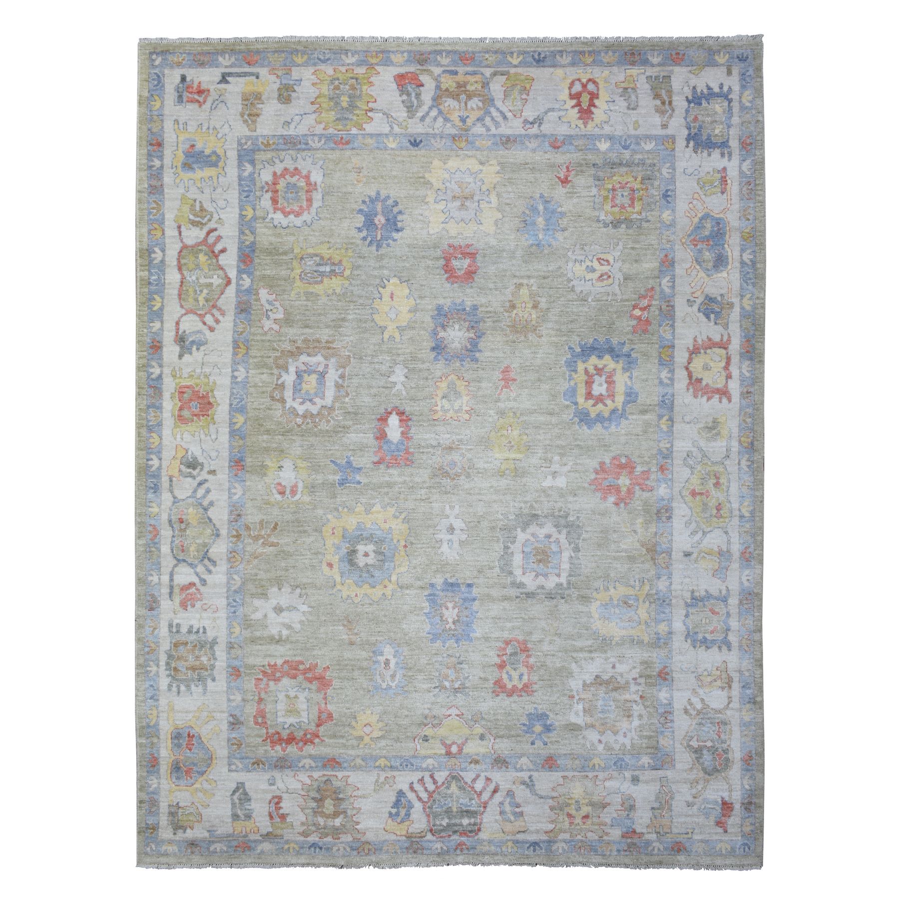 transitional Wool Hand-Knotted Area Rug 8'10