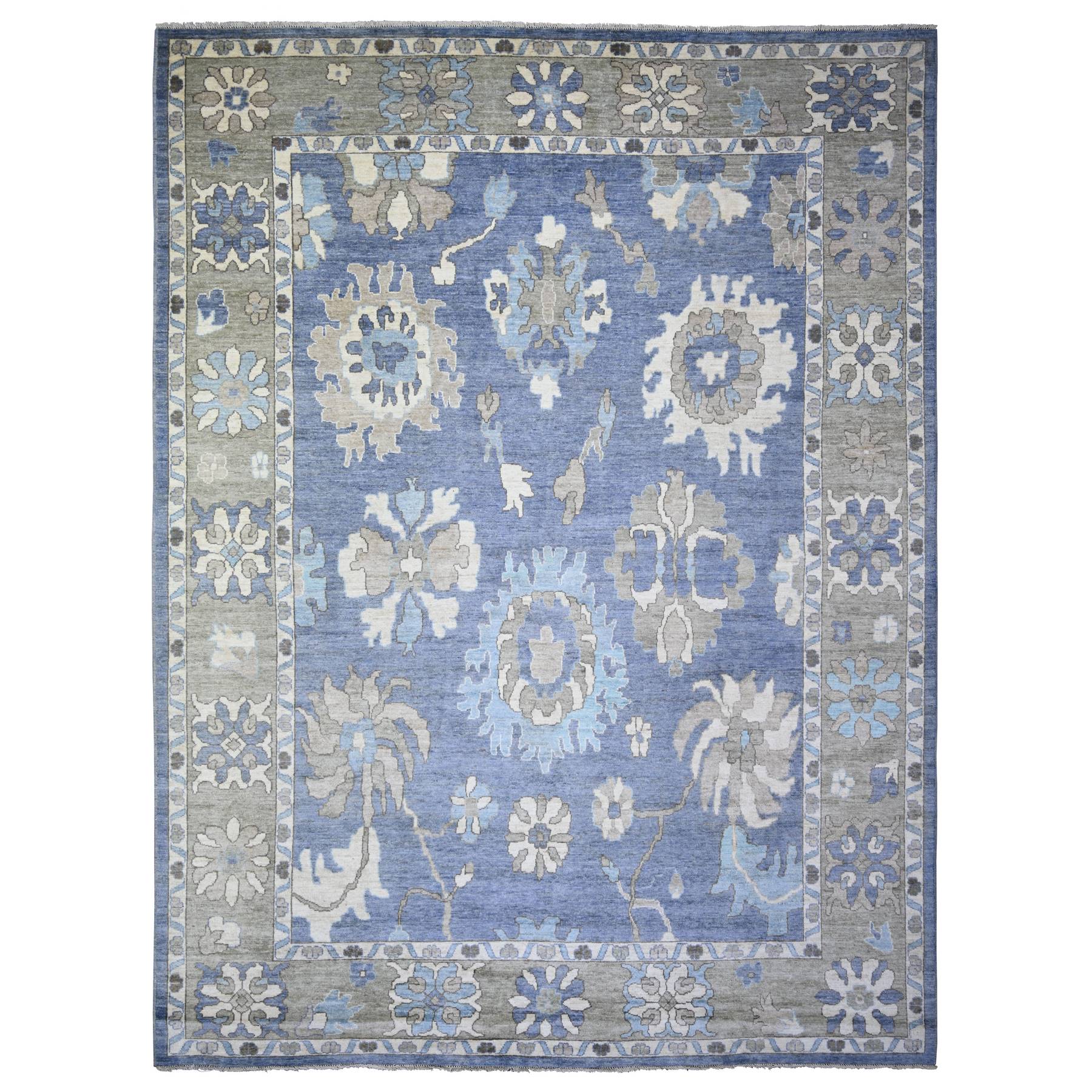 transitional Wool Hand-Knotted Area Rug 10'0