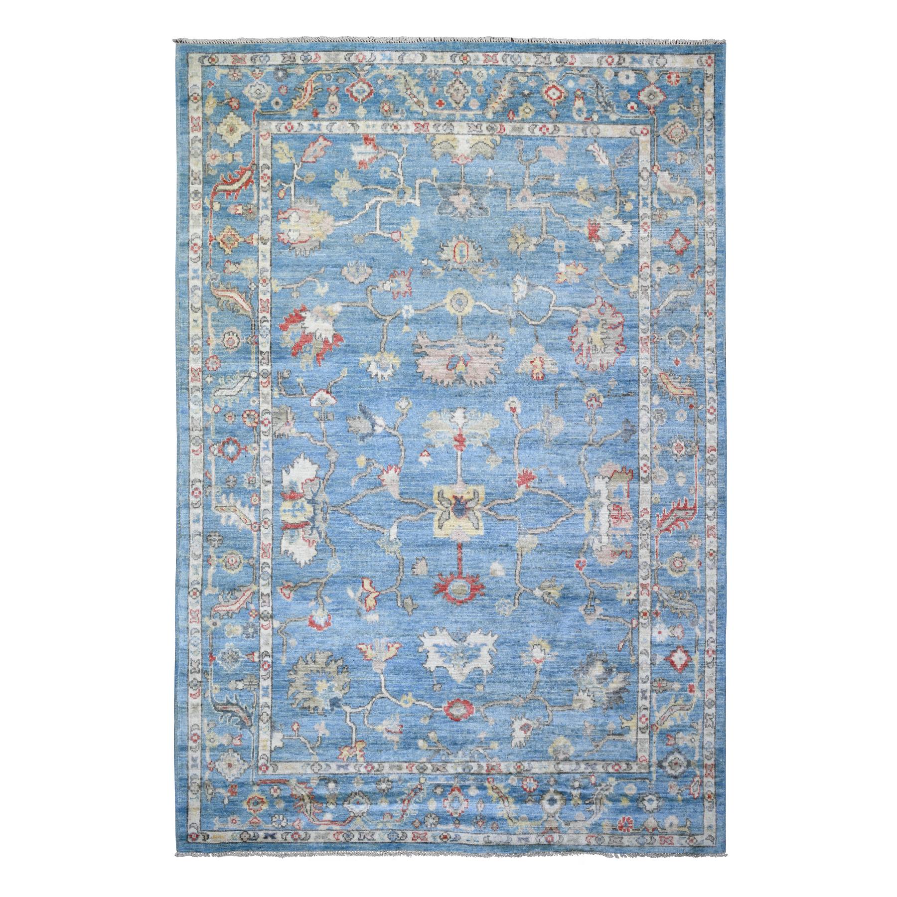 transitional Wool Hand-Knotted Area Rug 6'0