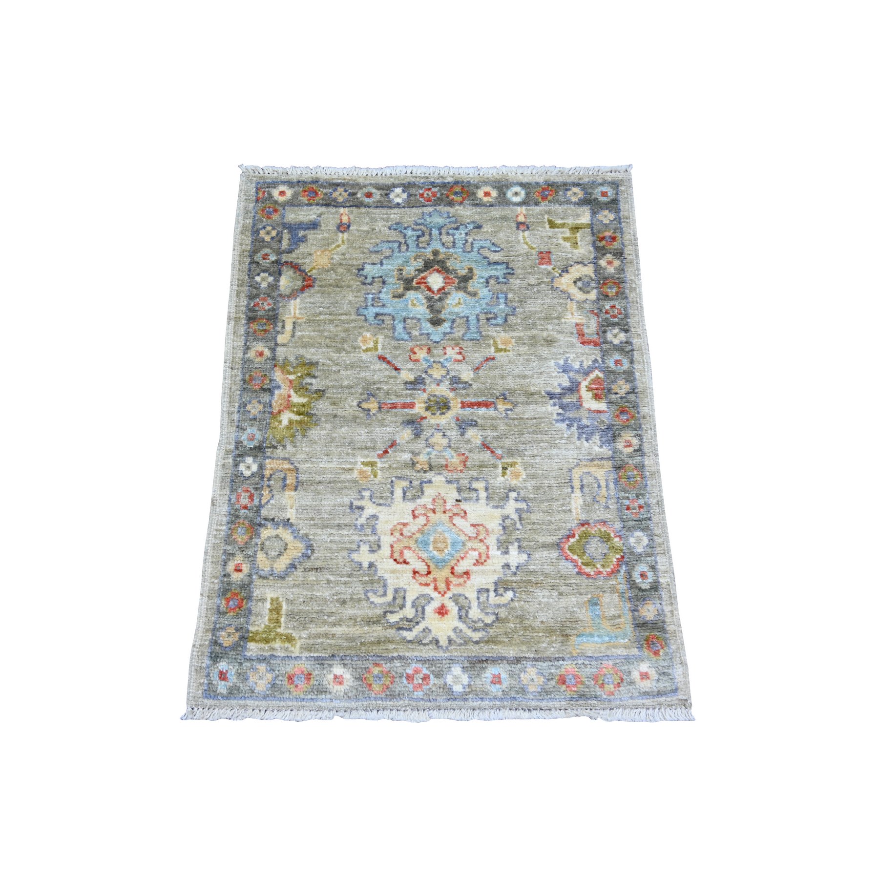 transitional Wool Hand-Knotted Area Rug 2'1