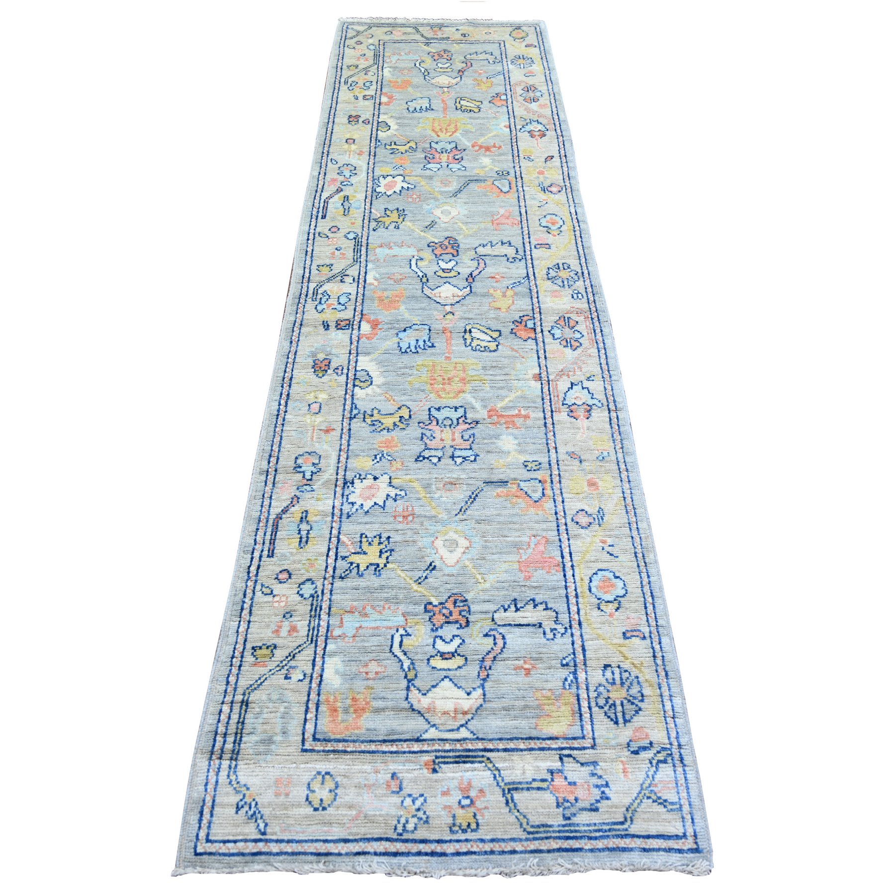 transitional Wool Hand-Knotted Area Rug 2'6
