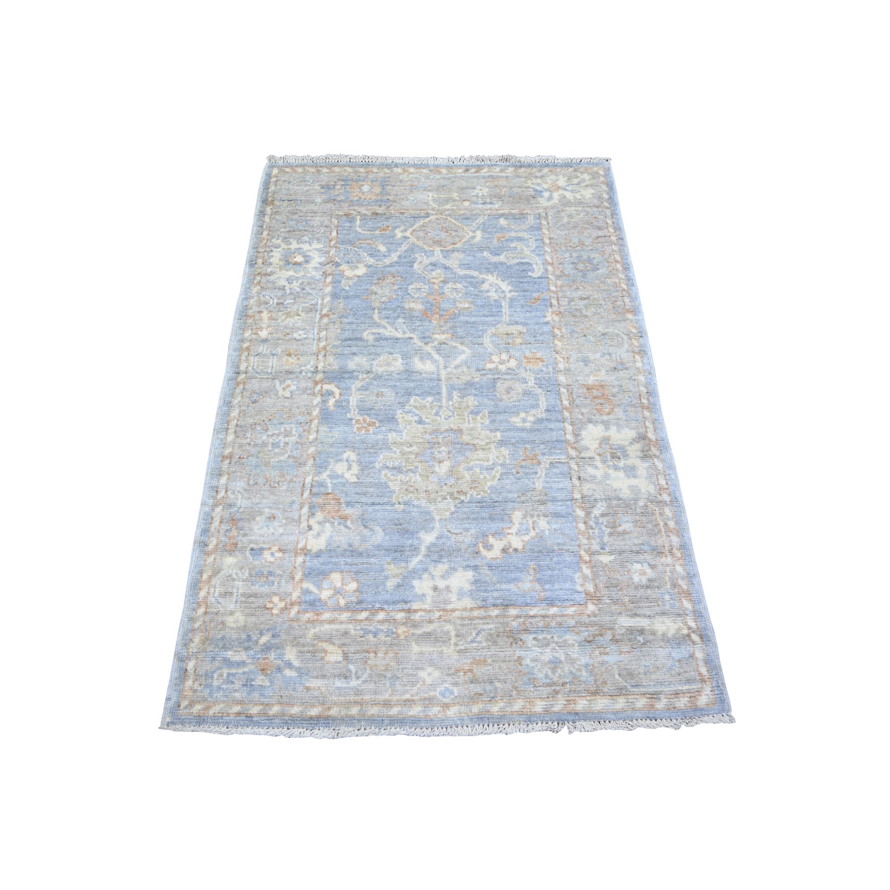 transitional Wool Hand-Knotted Area Rug 3'3