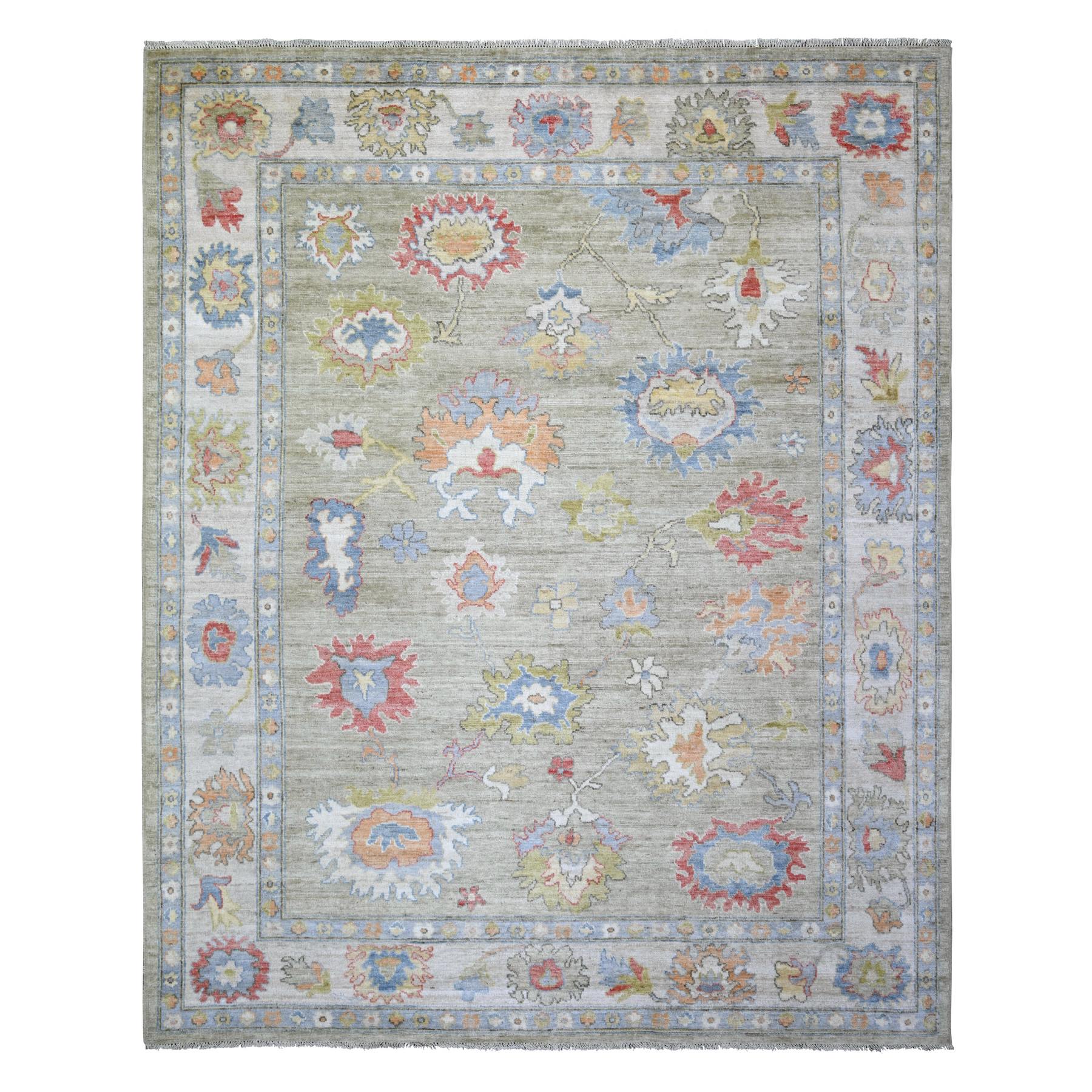 transitional Wool Hand-Knotted Area Rug 8'4