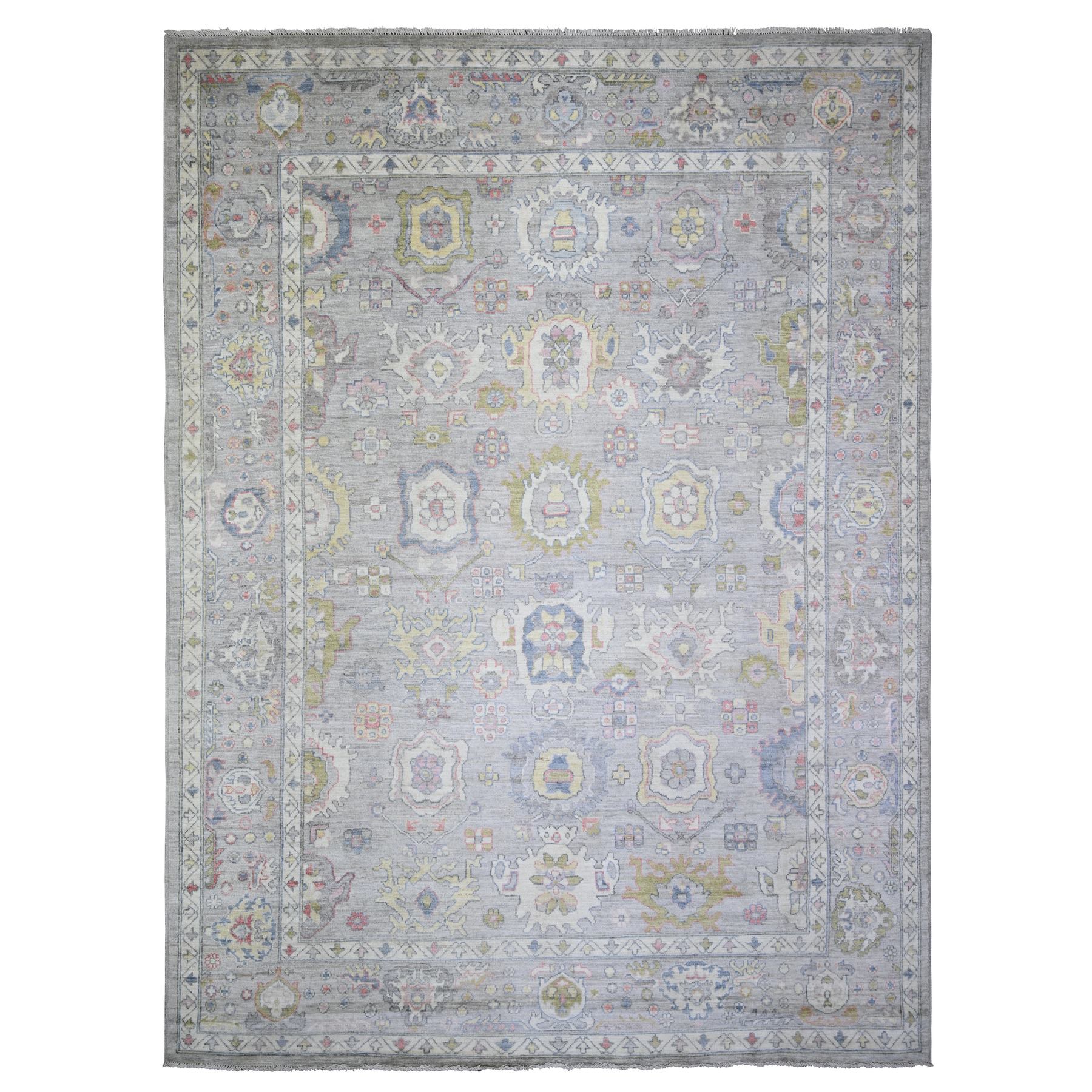 transitional Wool Hand-Knotted Area Rug 9'0