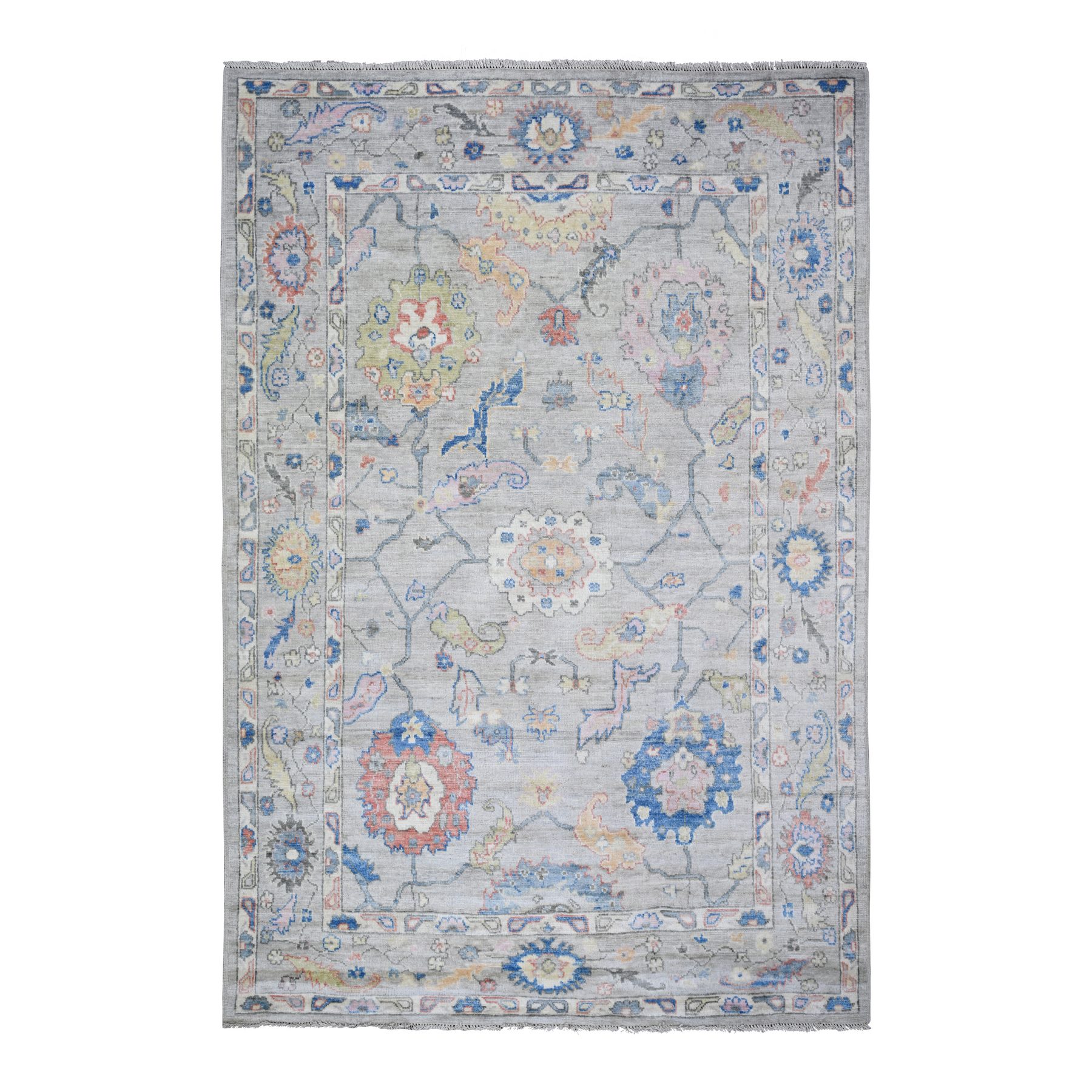 transitional Wool Hand-Knotted Area Rug 5'10