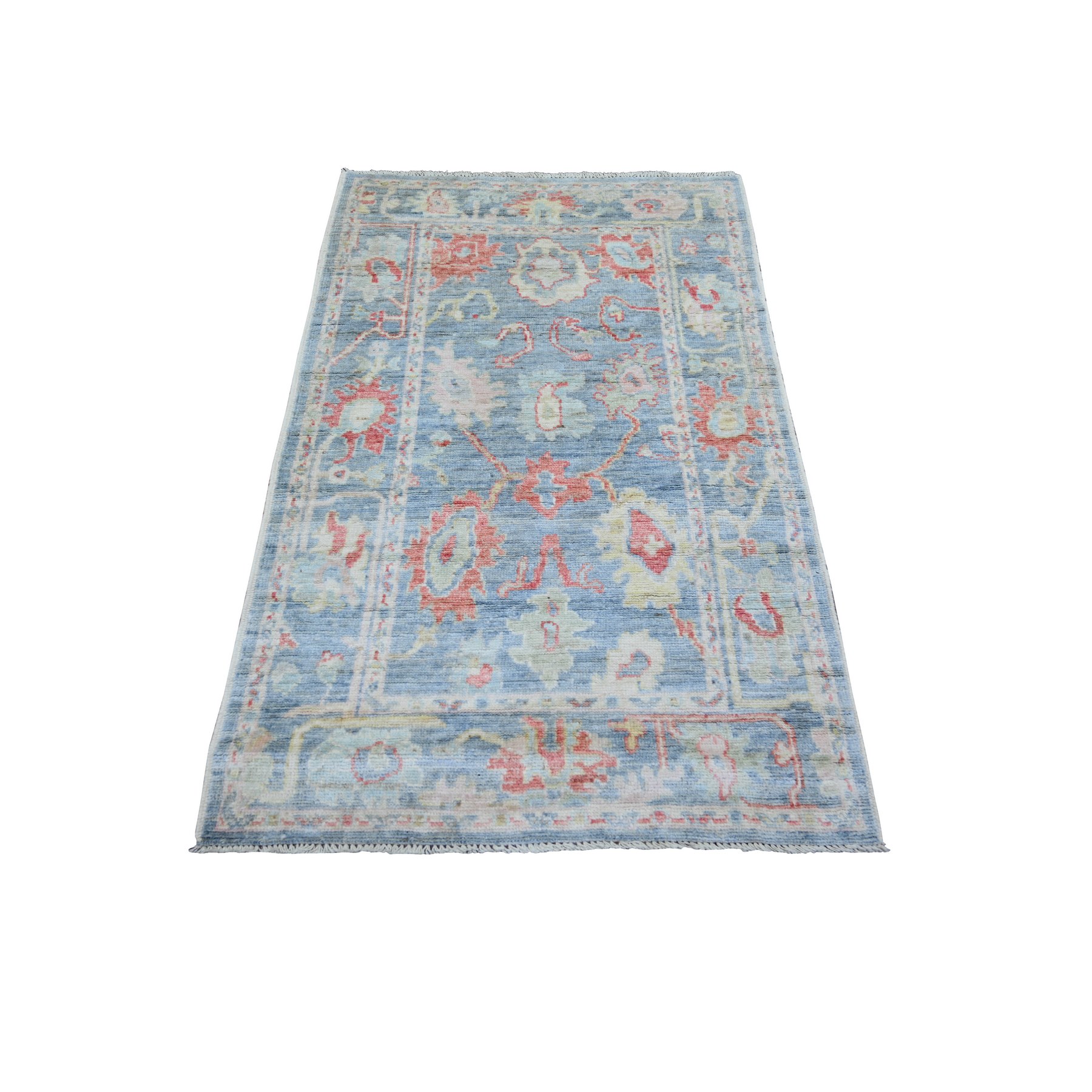 transitional Wool Hand-Knotted Area Rug 3'0