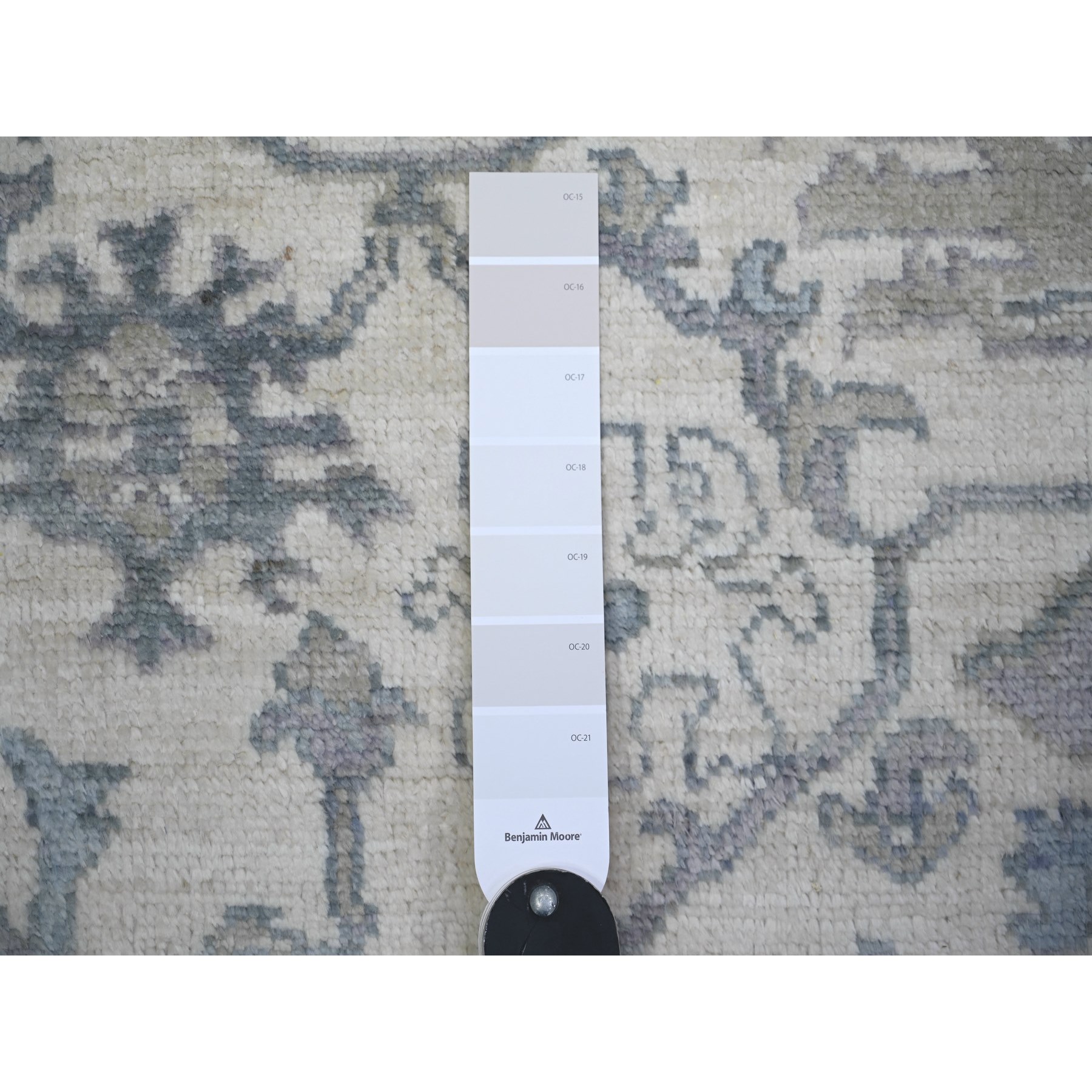 4'x6' Ivory, Extra Soft Wool Hand Knotted, Afghan Angora Oushak with Soft Colors Natural Dyes, Oriental Rug Sh73846