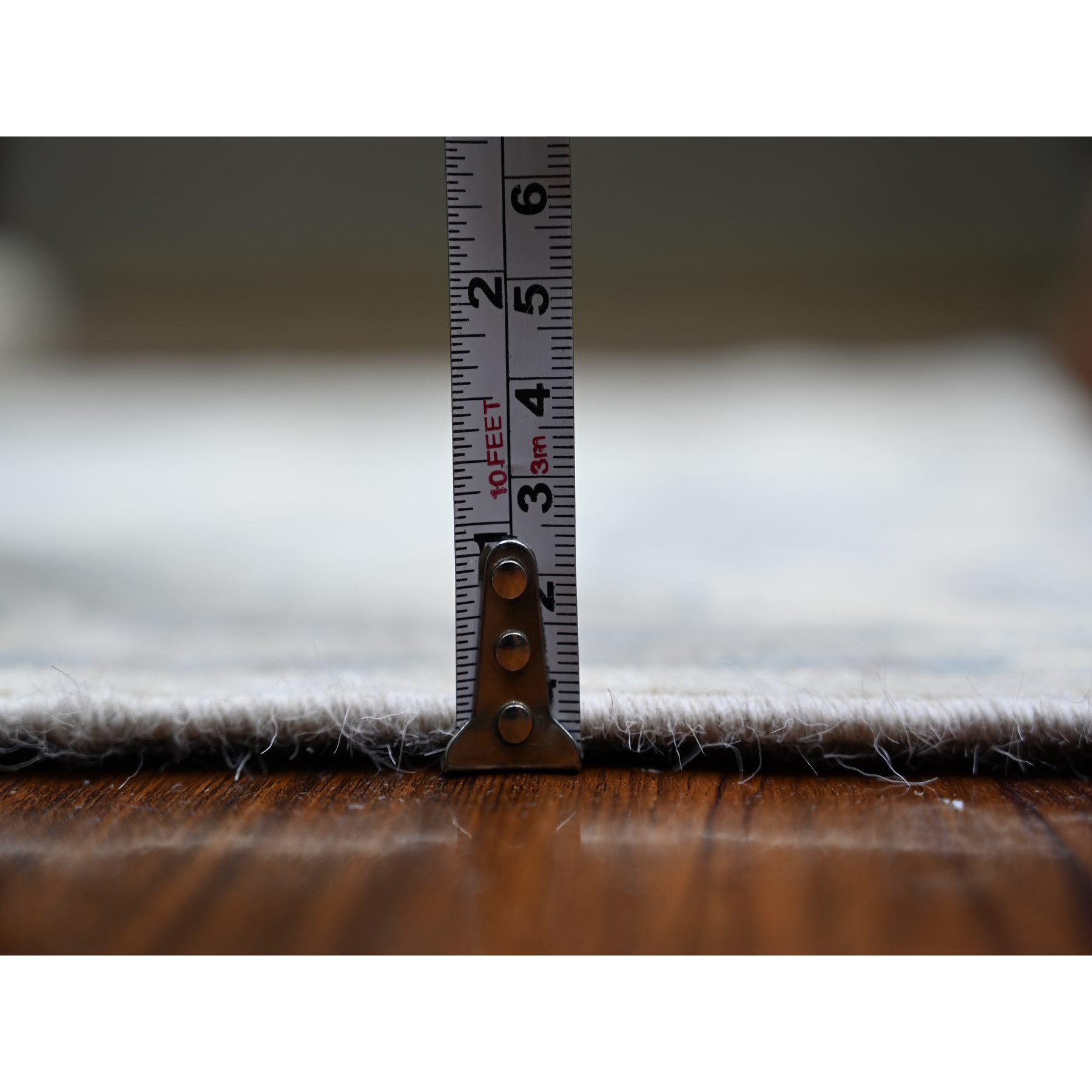 4'x6' Ivory, Extra Soft Wool Hand Knotted, Afghan Angora Oushak with Soft Colors Natural Dyes, Oriental Rug Sh73846