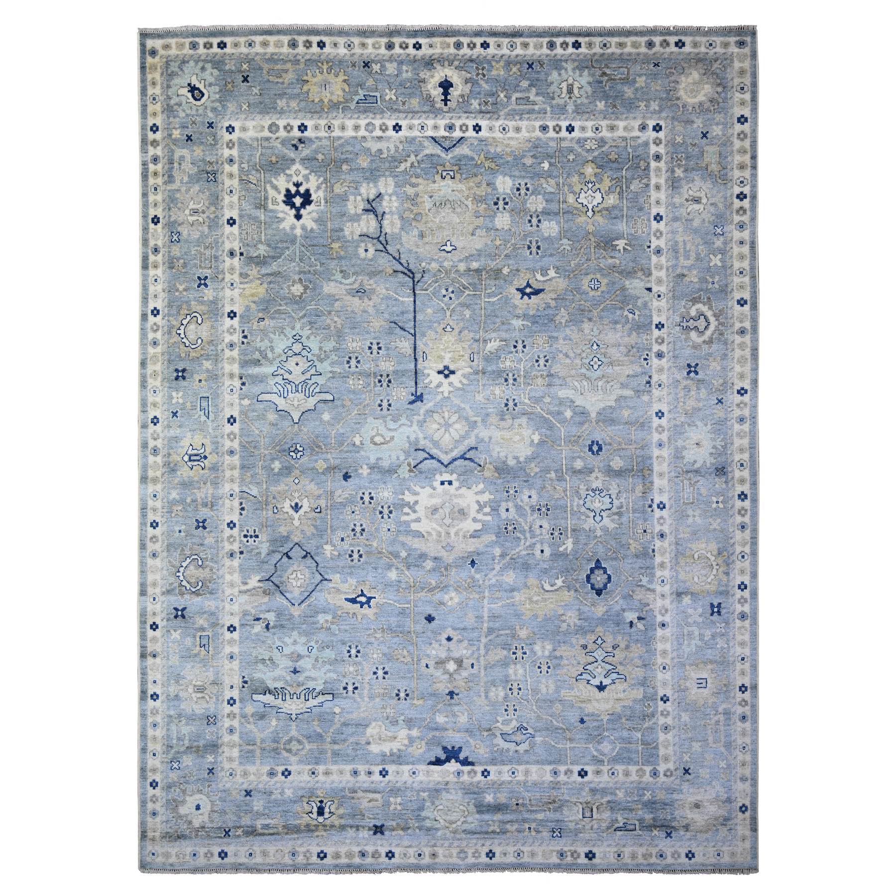 transitional Wool Hand-Knotted Area Rug 8'9