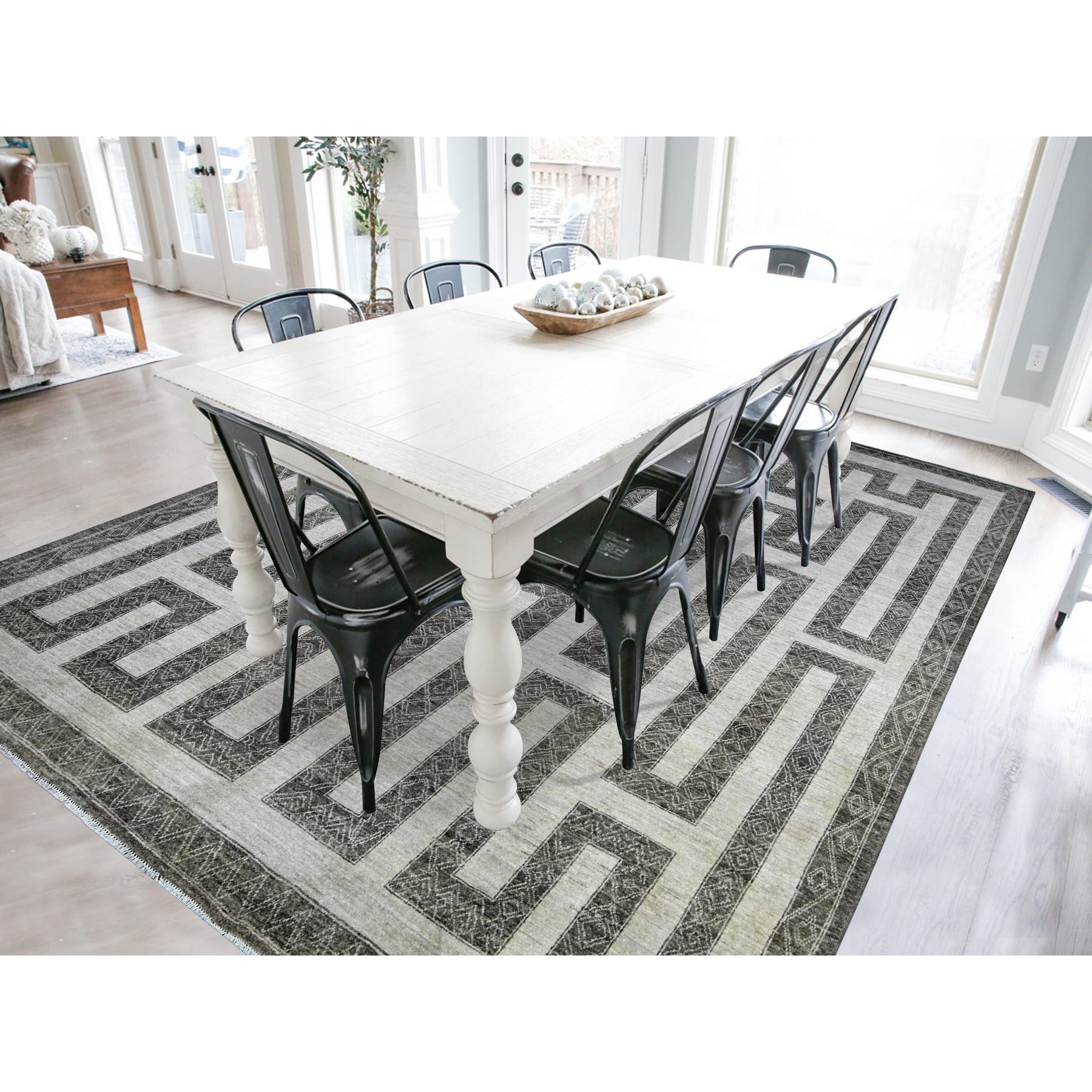 transitional Wool Hand-Knotted Area Rug 9'0