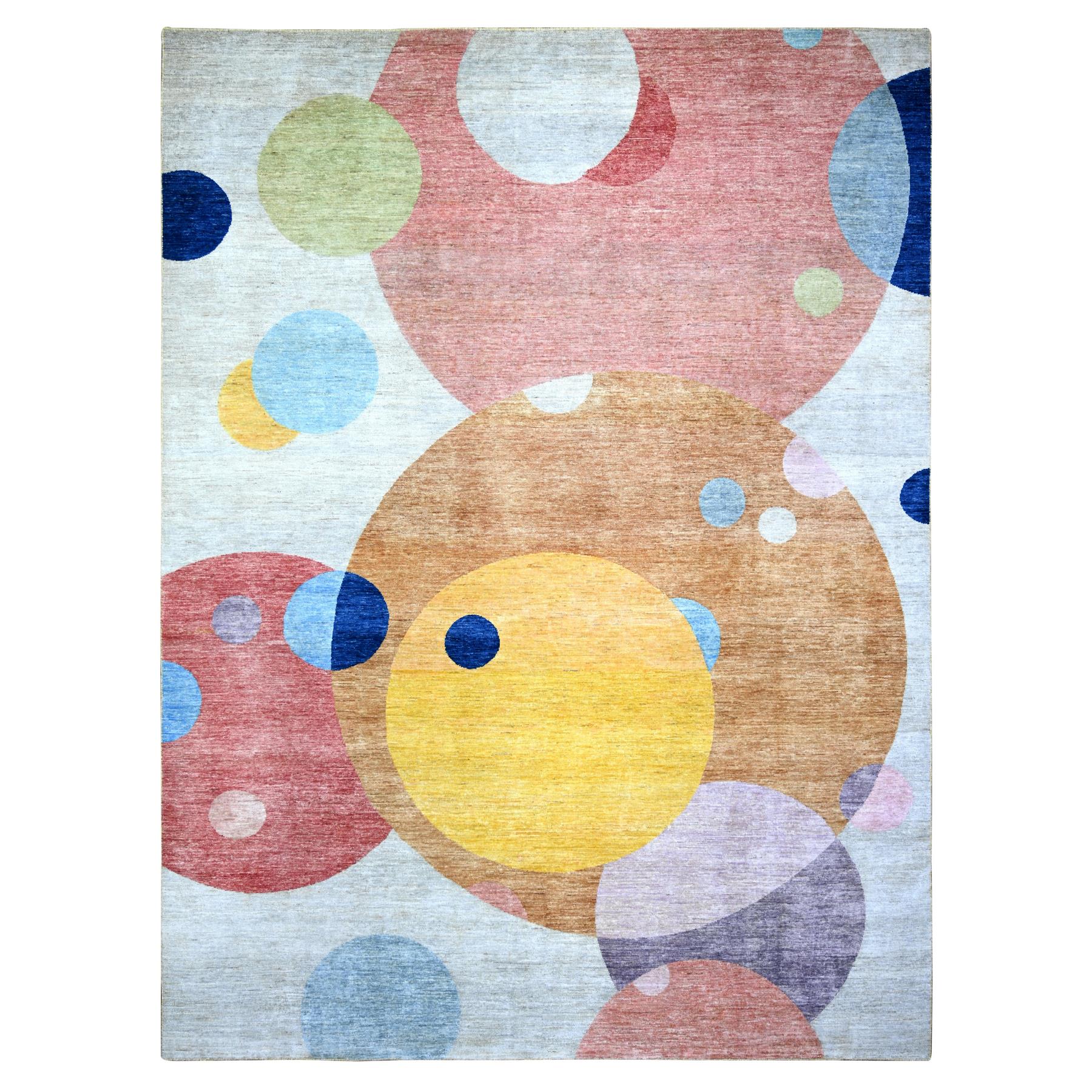  Wool Hand-Knotted Area Rug 9'0