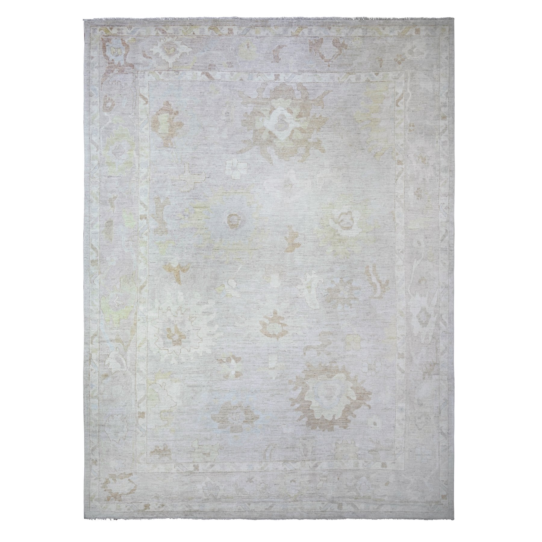 transitional Wool Hand-Knotted Area Rug 11'8