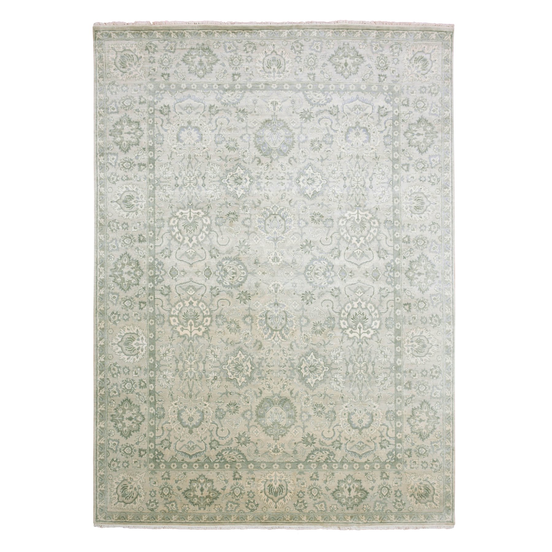transitional Silk Hand-Knotted Area Rug 8'6