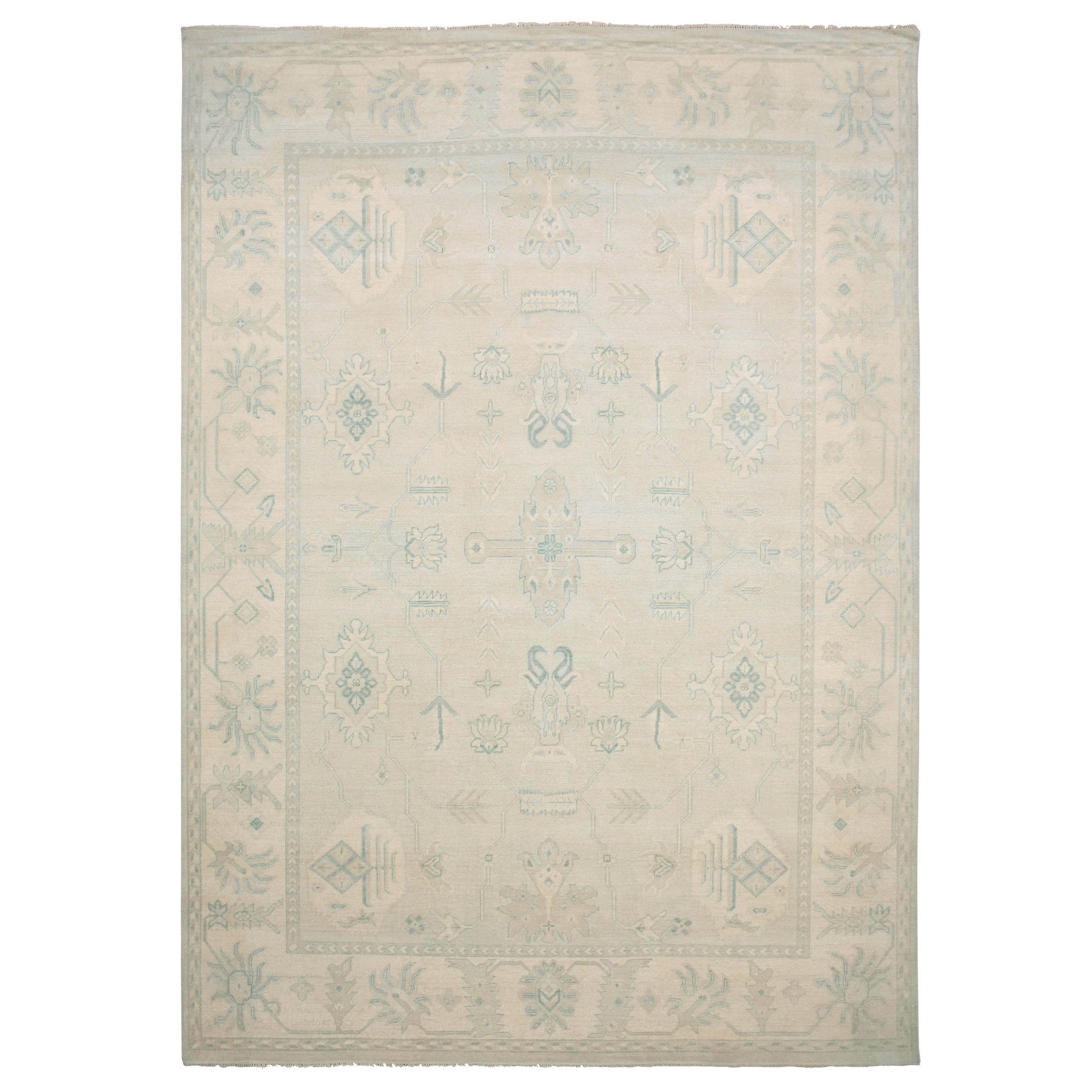 transitional Wool Hand-Knotted Area Rug 10'0