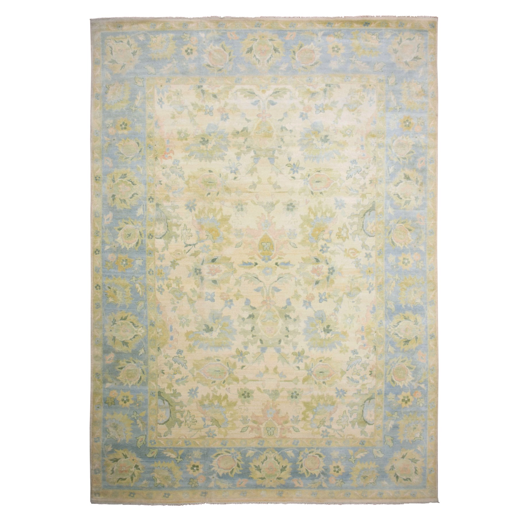 transitional Wool Hand-Knotted Area Rug 9'10