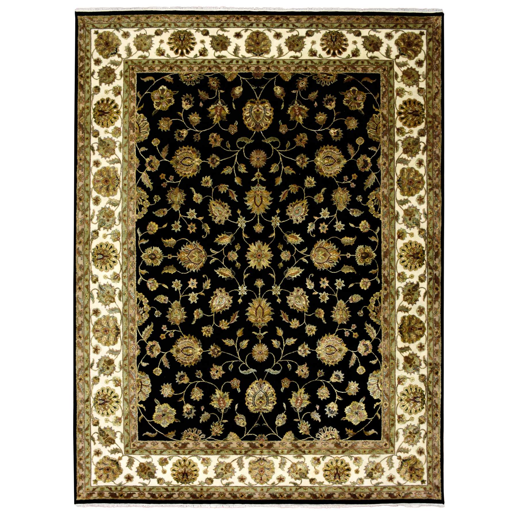 traditional Silk Hand-Knotted Area Rug 8'9