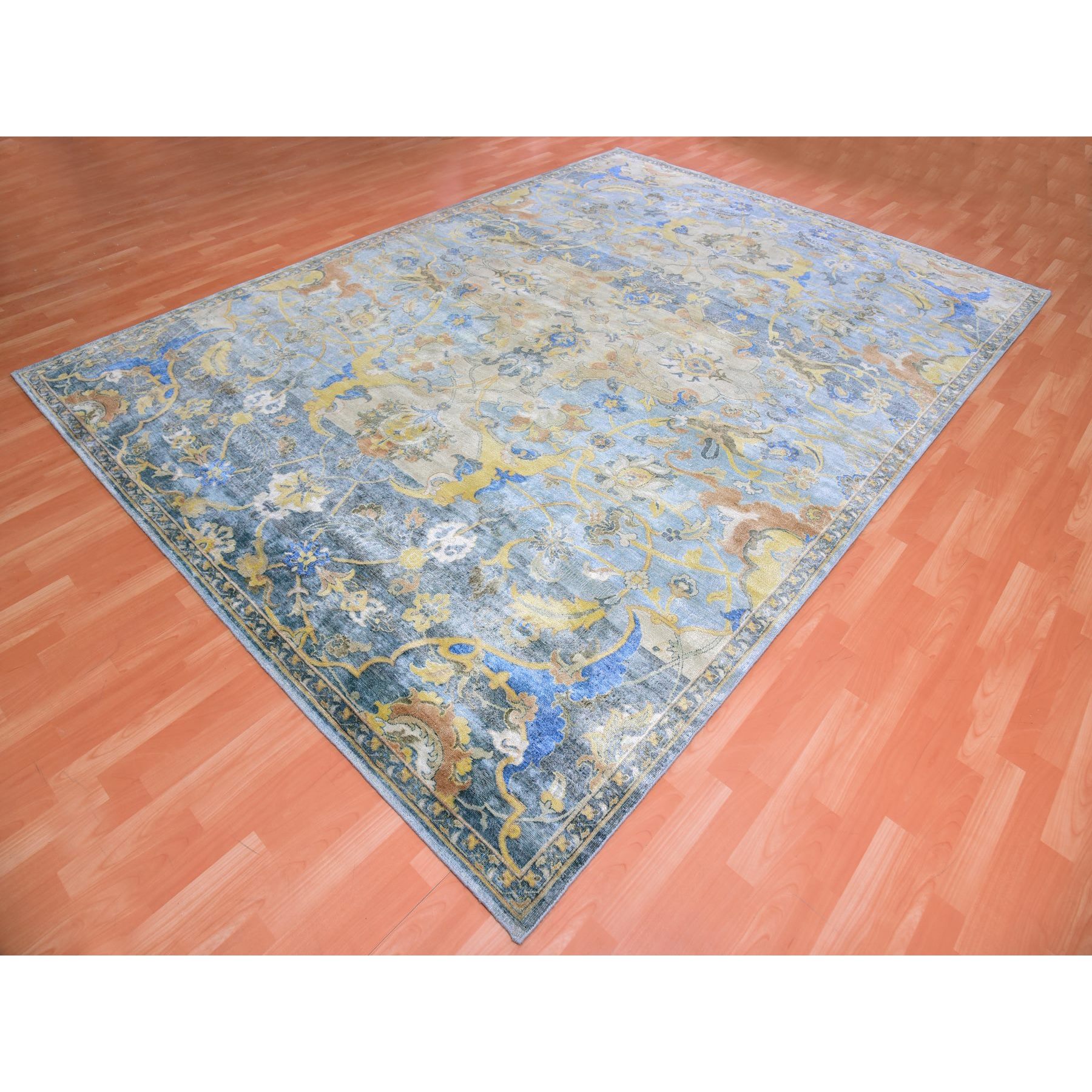  Silk Hand-Knotted Area Rug 8'11