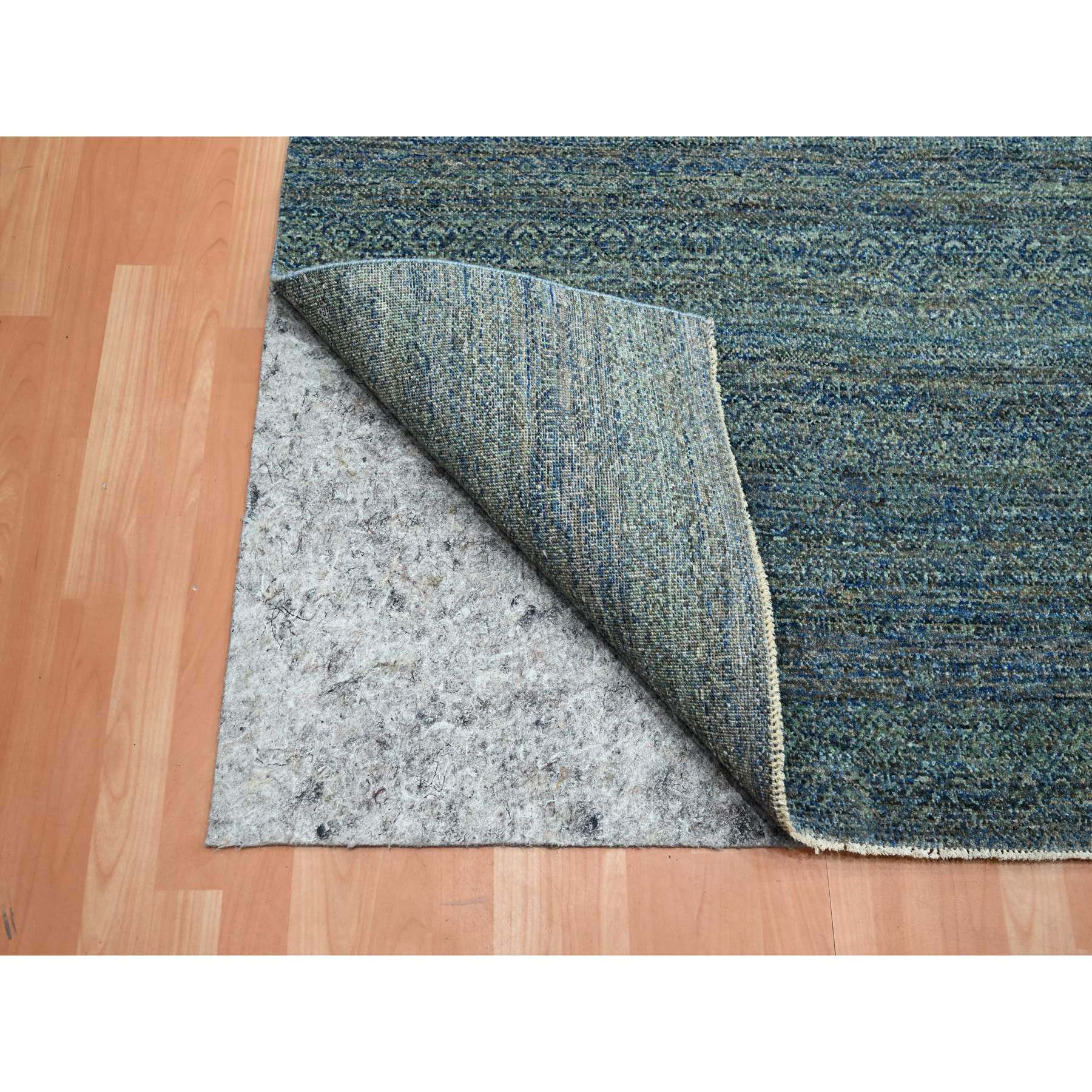 10'1"x14' Imperial Blue, Lush and Plush, Kohinoor Herat Small Repetitive Geometric Design, Hand Knotted, Pure Wool, Oriental Rug Sh75542