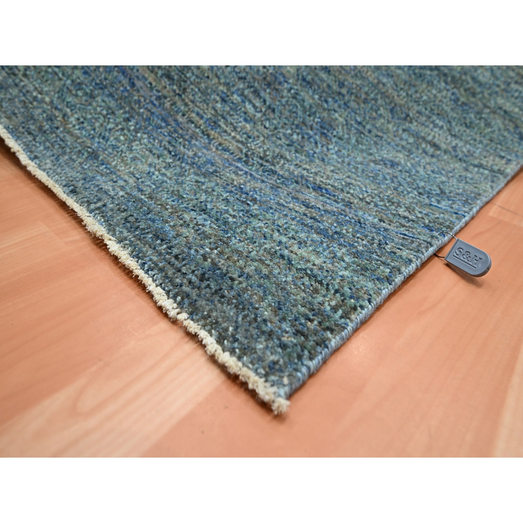 10'1"x14' Imperial Blue, Lush and Plush, Kohinoor Herat Small Repetitive Geometric Design, Hand Knotted, Pure Wool, Oriental Rug Sh75542